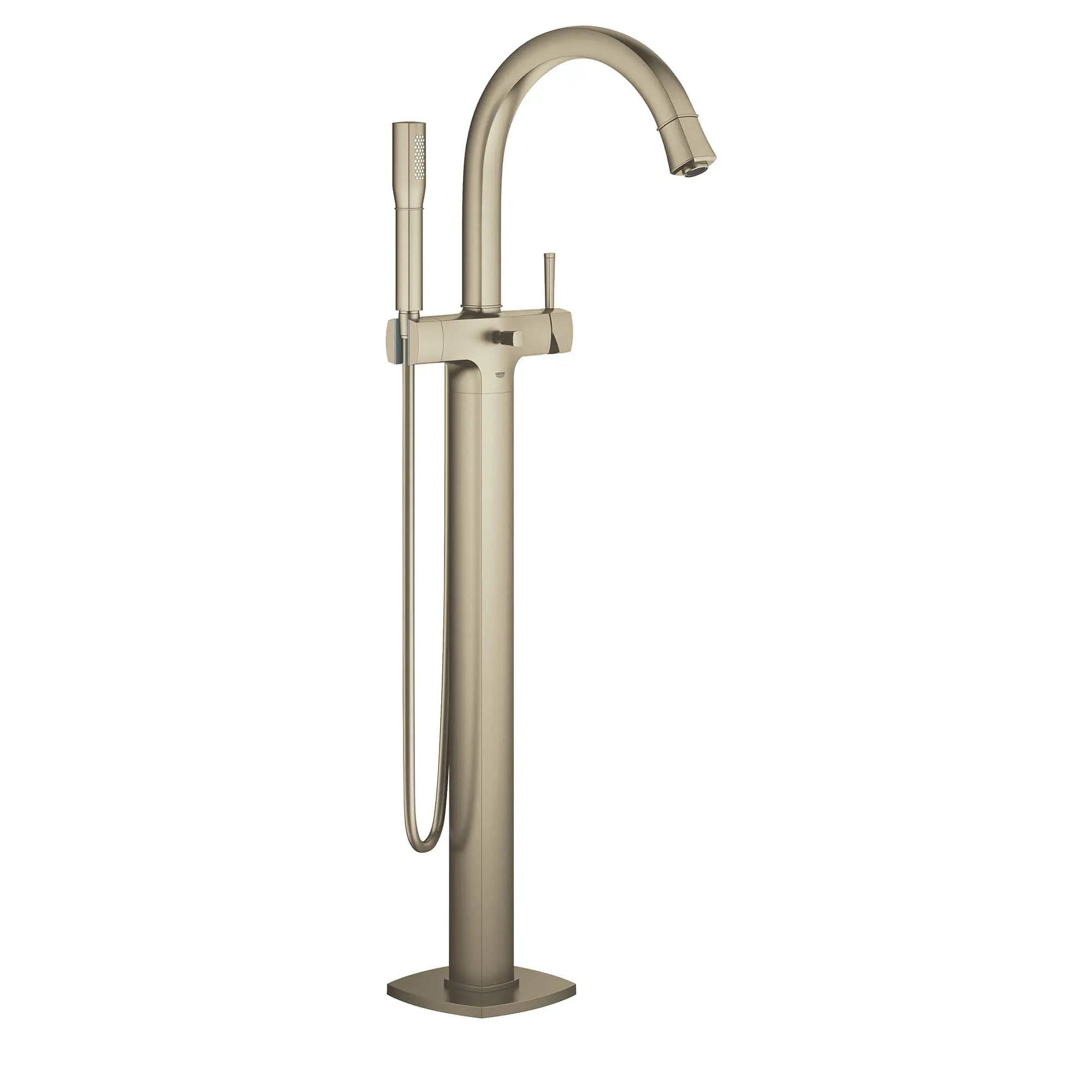 Grandera Robinet de baignoire à montage au sol avec douchette // NICKEL BROSSÉ INFINITYFINISH // 13452_23318en0-grandera-floor-standing-tub-filler-brushed-nickel-infinityfinish_0_CDNwebp.webp