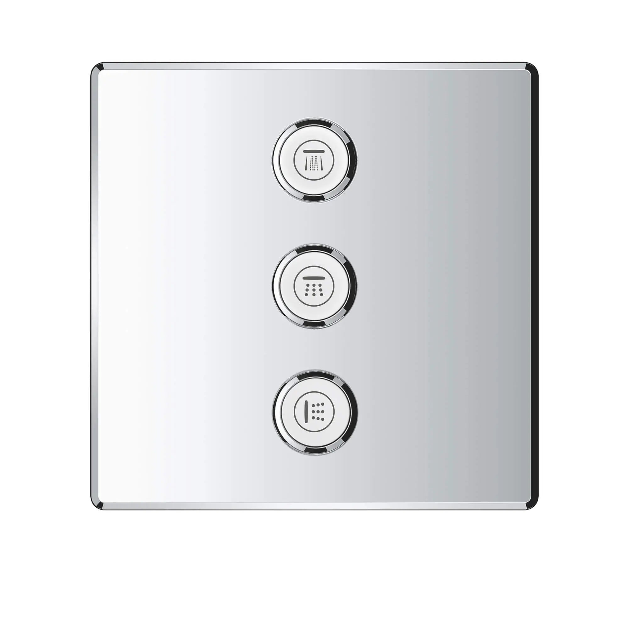GrohTherm SmartControl Garniture de soupape de commande de débit triple // CHROME STARLIGHT GROHE // 1350_29127000-triple-volume-control-trim-enviro-2_0_CDNwebp.webp