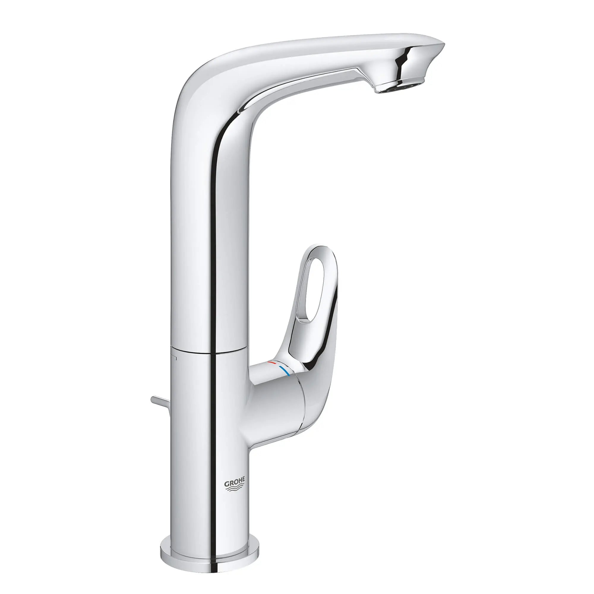 Eurostyle Robinet monotrou, taille L // CHROME STARLIGHT GROHE // 13510_23579003-eurostyle-single-handle-bathroom-faucet-l-size-starlight-chrome_0_CDNwebp.webp
