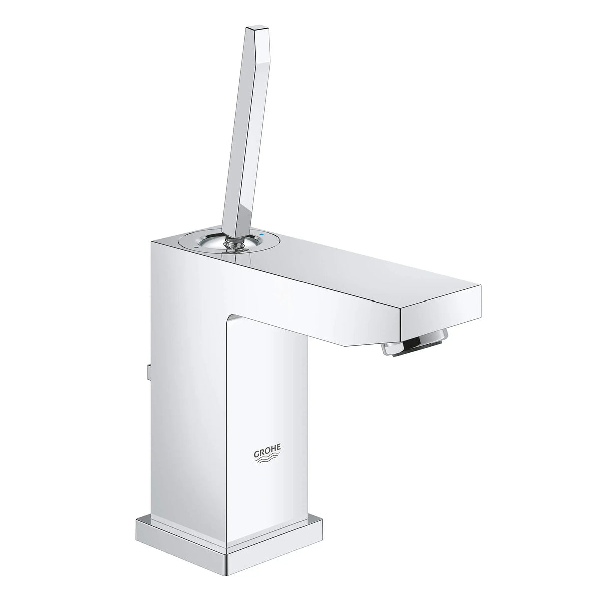 Eurocube Joy Robinet monotrou, taille S // CHROME STARLIGHT GROHE // 13521_23655000-eurocube-joy-single-handle-bathroom-faucet-s-size-starlight-chrome_0_CDNwebp.webp