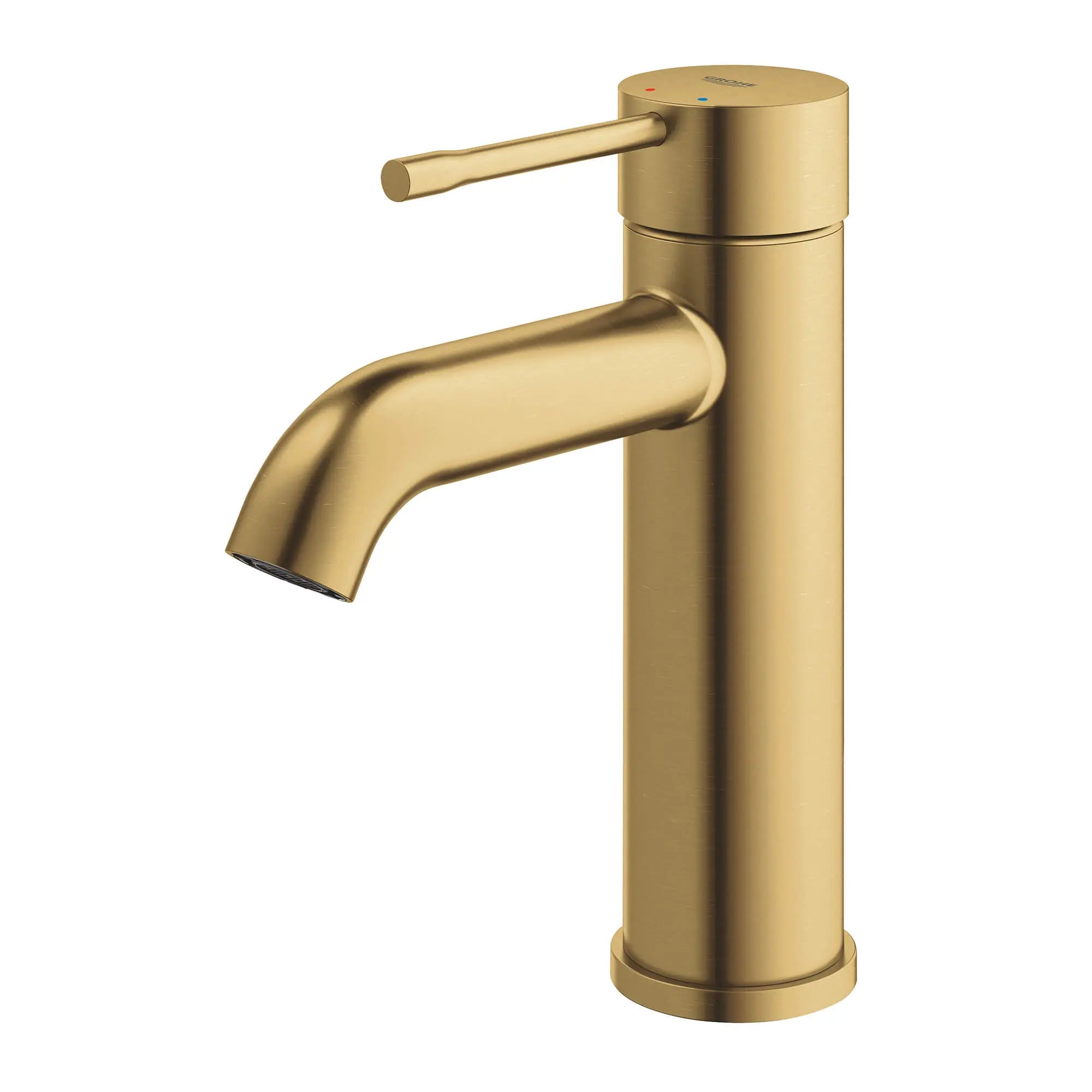 Robinet monotrou pour salle de bain, à poignée simple, taille P, 4,5 L/min (1,2 gpm) // AUBE FRAÎCHE BROSSÉ // 13523_23592gna-essence-single-handle-bathroom-faucet-s-size-brushed-cool-sunrise-2_0_CDNwebp.webp