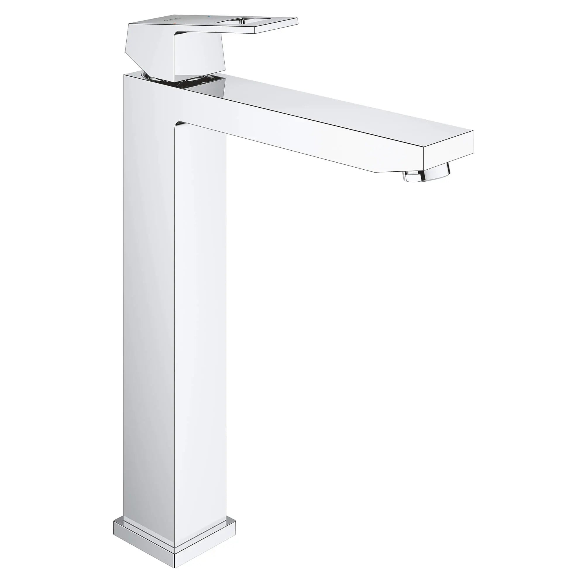 Robinet monotrou pour vasque, à poignée simple, 4,5 L/min (1,2 gpm) // CHROME STARLIGHT GROHE // 13531_23671000-eurocube-single-hole-single-handle-vessel-bathroom-faucet-xl-size-starlight-chrome_0_CDNwebp.webp