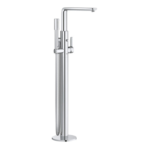 Lineare Robinet de baignoire autoportant à poignée simple avec douchette à 6,6 L/min (1,75 gpm) - Chrome StarLight GROHE
