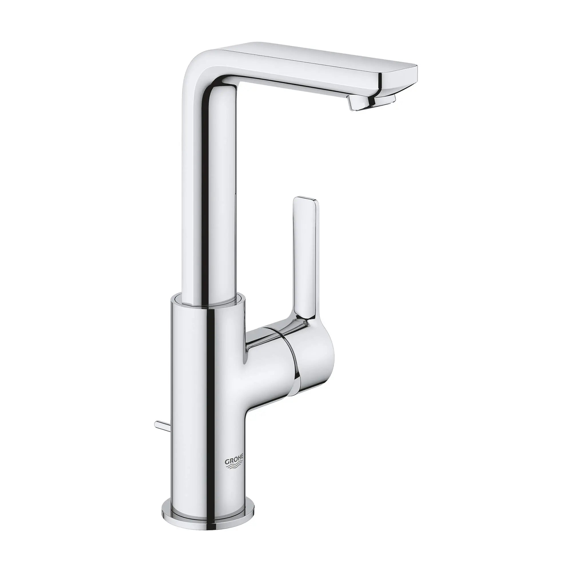 Robinet monotrou pour salle de bain, à poignée simple, taille G, 4,5 L/min (1,2 gpm) // CHROME STARLIGHT GROHE // 13546_2382500a-lineare-single-handle-bathroom-faucet-l-size-starlight-chrome_0_CDNwebp.webp