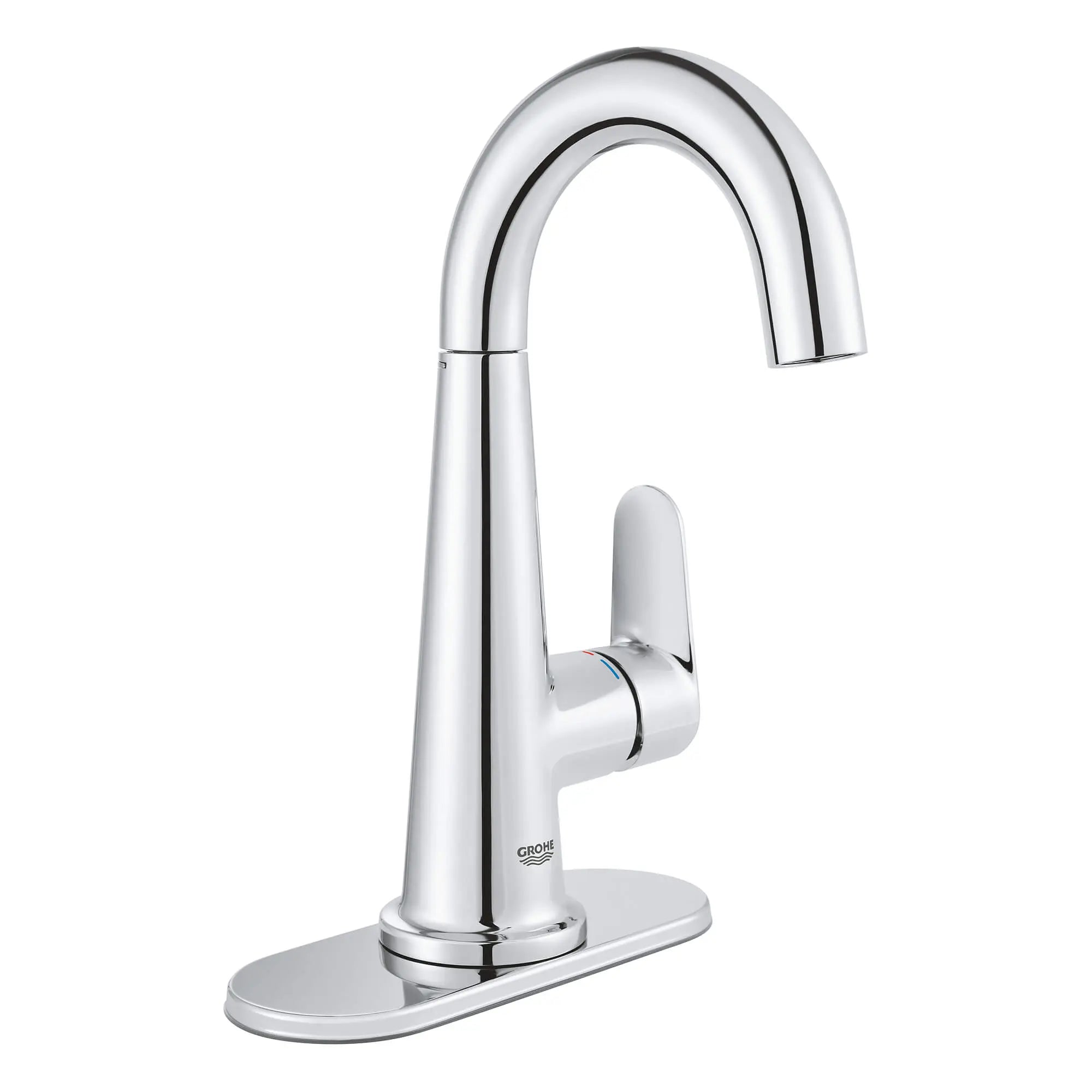 Robinet combiné de 4 po Veletto // CHROME STARLIGHT GROHE // 13555_23837000-veletto-single-handle-4-inch-centerset-bathroom-faucet-starlight-chrome-2_0_CDNwebp.webp