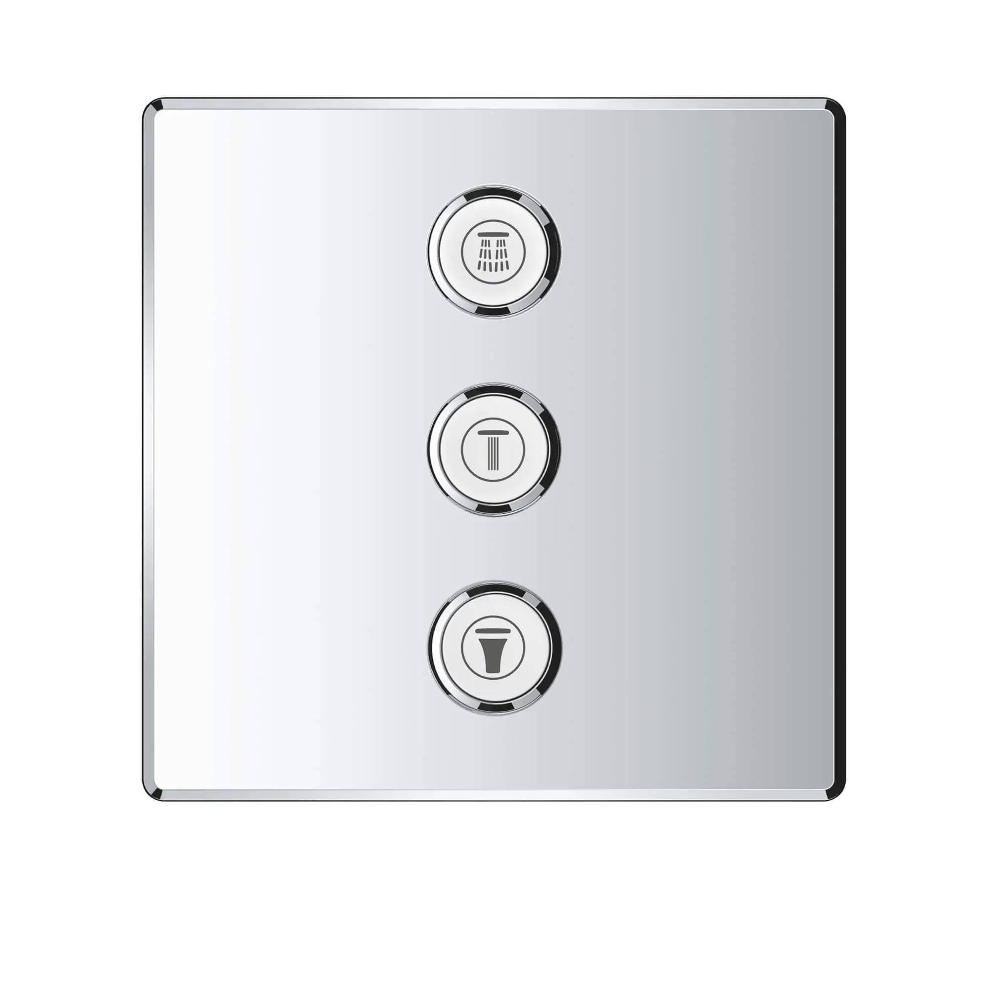 GrohTherm SmartControl Garniture de soupape de commande de débit triple // CHROME STARLIGHT GROHE // 1355_29127000-triple-volume-control-trim-enviro-5_0_CDNwebp.webp