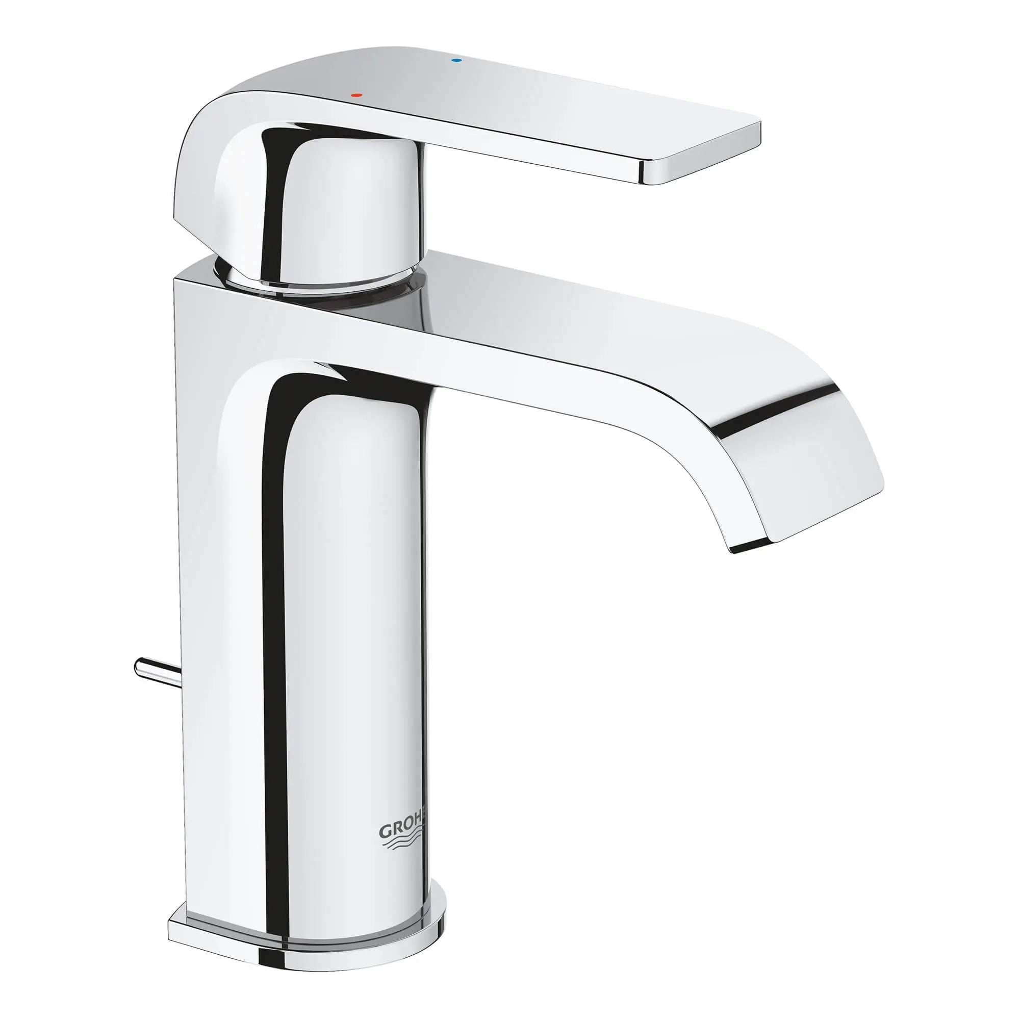 Petit robinet monotrou pour salle de bain, à poignée simple, 4,5 L/min (1,2 gpm) // CHROME STARLIGHT GROHE // 13567_23868000-defined-centerset-bathroom-faucet-s-size-starlight-chrome_0_CDNwebp.webp