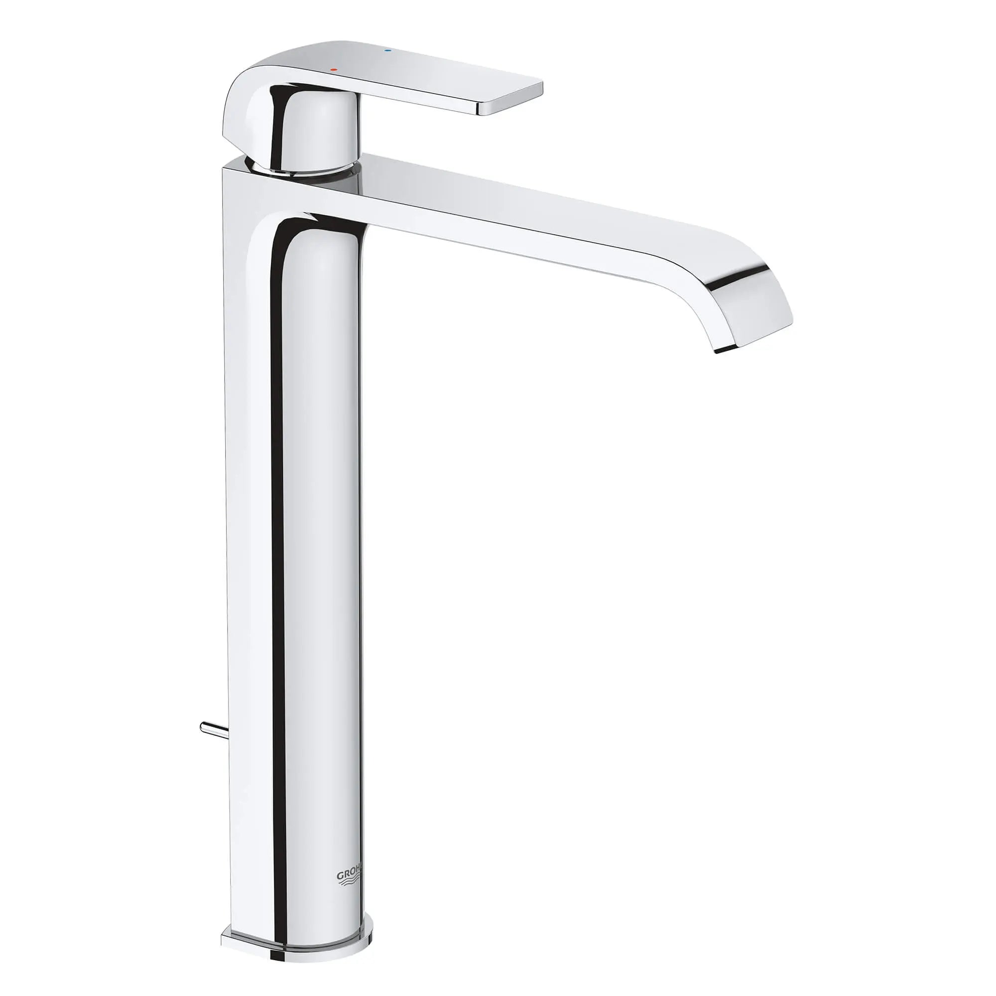 Robinet monotrou pour vasque, à poignée simple monté sur le tablier, 4,5 L/min (1,2 gpm) // CHROME STARLIGHT GROHE // 13568_23869000-defined-vessel-bathroom-faucet-xl-size-starlight-chrome_0_CDNwebp.webp