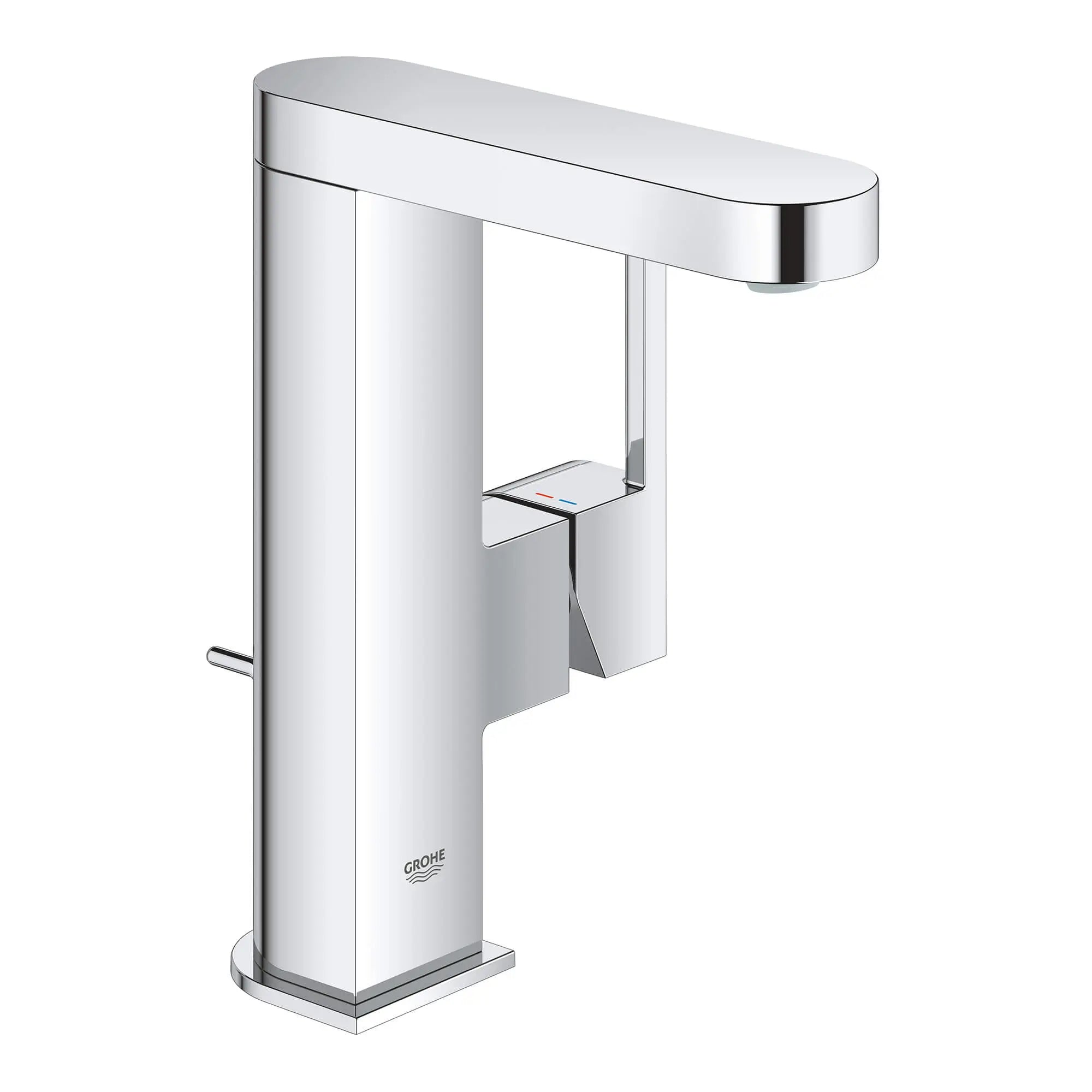 Robinet monotrou pour salle de bain, à poignée simple, taille M, 4,5 L/min (1,2 gpm) // CHROME STARLIGHT GROHE // 13572_23956003-grohe-plus-single-handle-bathroom-faucet-m-size-starlight-chrome_0_CDNwebp.webp