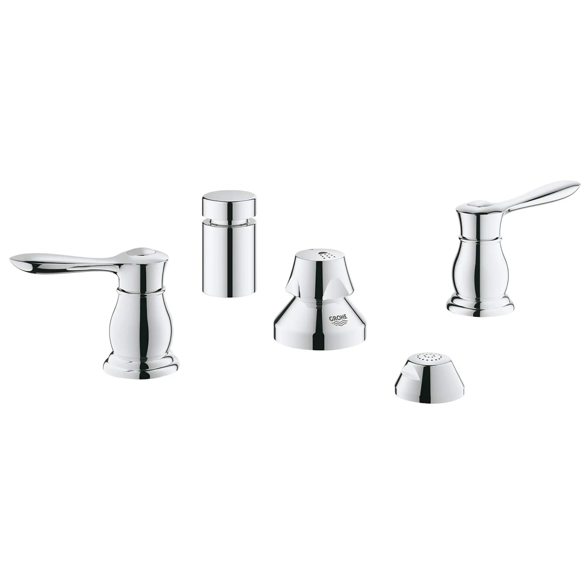 Parkfield Robinet à grand écartement pour bidet // CHROME STARLIGHT GROHE // 13595_24033000-Parkfield-Widespread_2-Handle_Bidet_Faucet_0_CDNwebp.webp