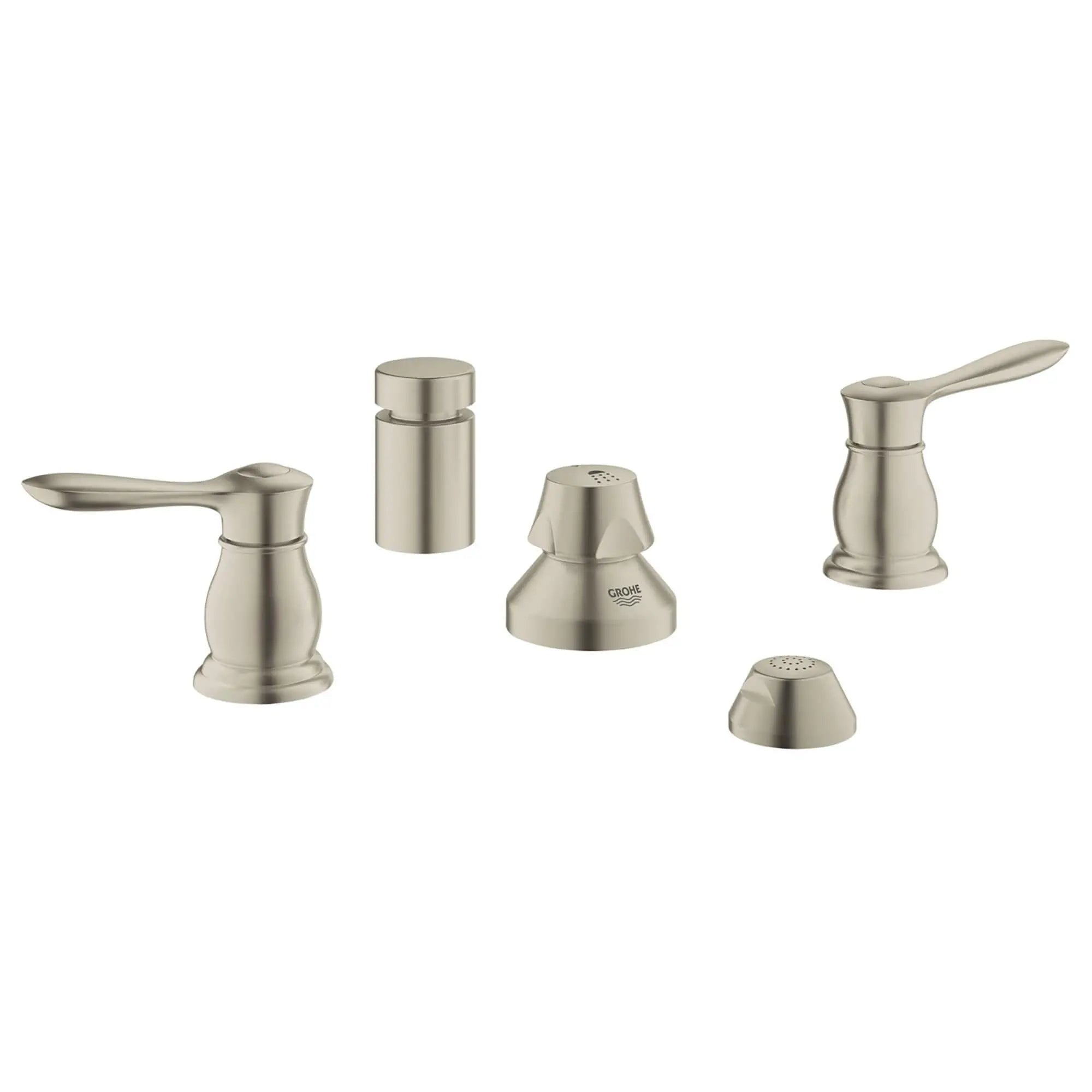 Parkfield Robinet à grand écartement pour bidet // NICKEL BROSSÉ INFINITYFINISH // 13596_24033EN0-Parkfield-Widespread_2-Handle_Bidet_Faucet_0_CDNwebp.webp