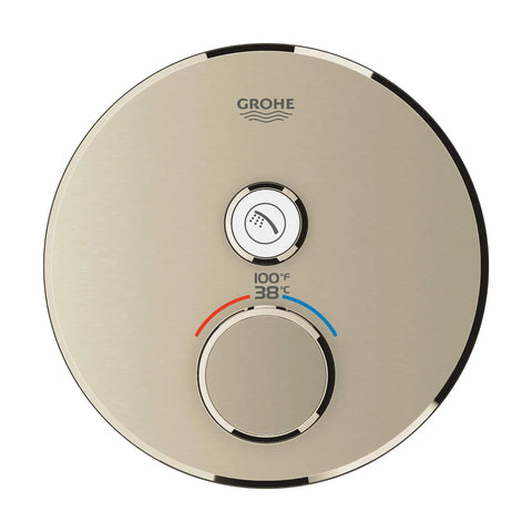 GrohTherm SmartControl - Garniture de valve thermostatique à fonction simple - Nickel brossé InfinityFinish