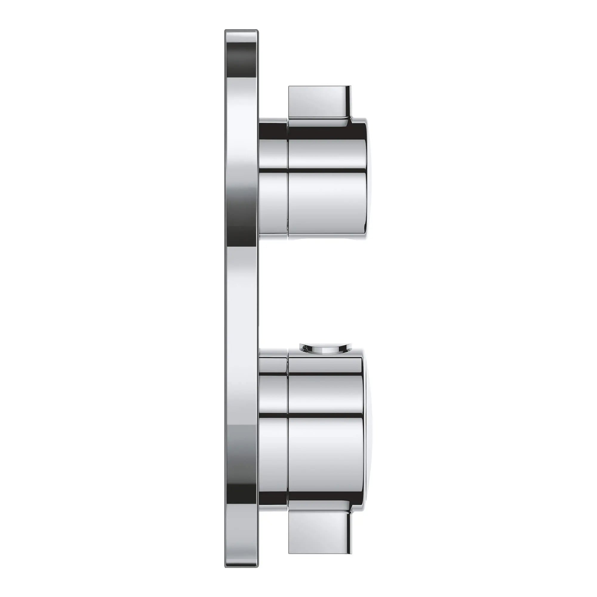 Garniture de valve thermostatique à fonction simple, 2 poignées // CHROME STARLIGHT GROHE // 13600_24107000-grohtherm-single-function-2-handle-thermostatic-trim-starlight-chrome-4_0_CDNwebp.webp