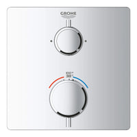 [24111000] Dual Function 2-Handle Thermostatic Valve Trim - GROHE StarLight Chrome