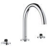 [25048003] 3-Hole 2-Handle Deck Mount Roman Tub Faucet - GROHE StarLight Chrome