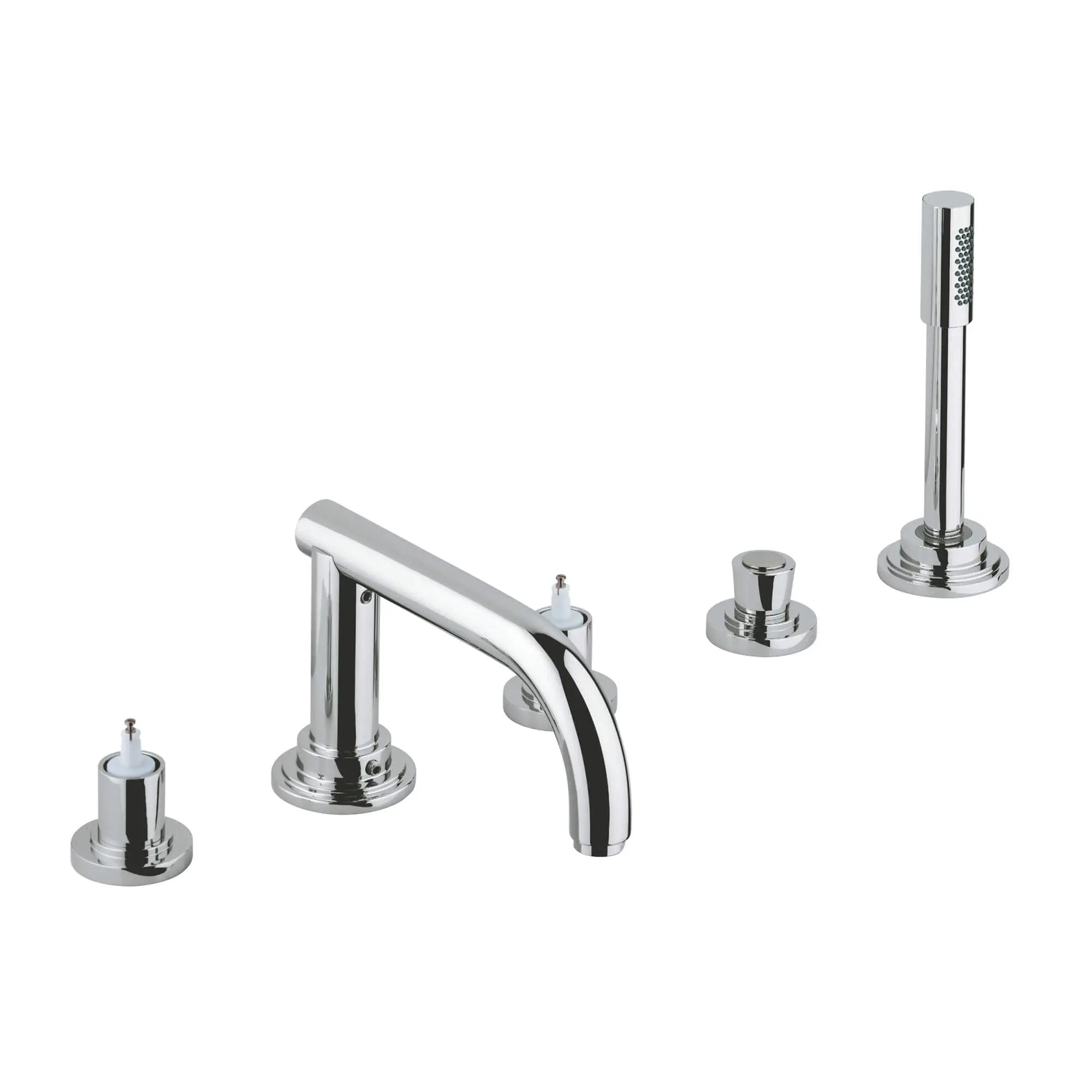 Robinet de baignoire à cinq trous avec douchette // CHROME STARLIGHT GROHE // 13676_25049000-atrio-five-hole-bathtub-faucet-with-handshower-starlight-chrome-3_0_CDNwebp.webp