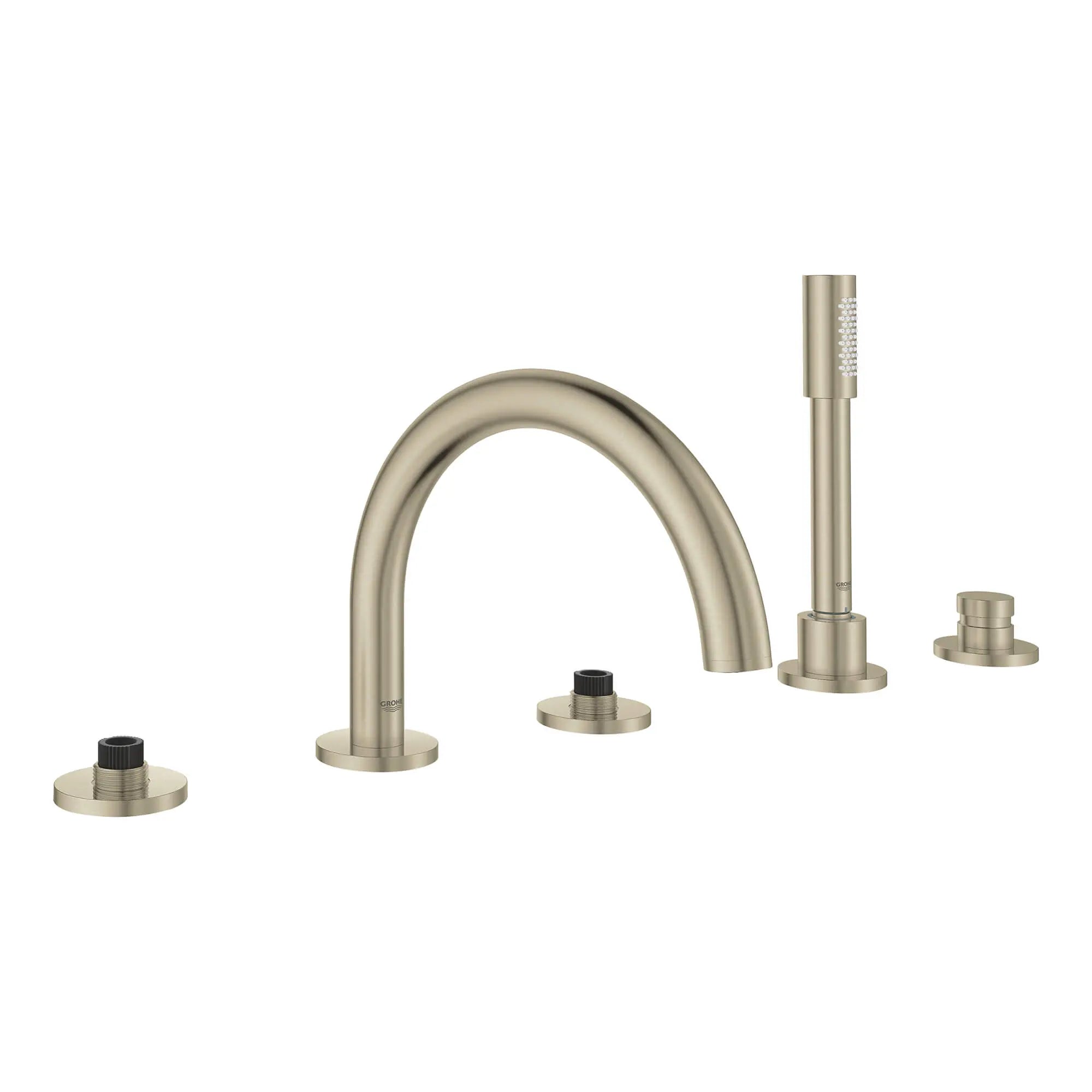 Robinet de bain avec douchette // NICKEL BROSSÉ INFINITYFINISH // 13682_25049en3-atrio-five-hole-bathtub-faucet-with-handshower-brushed-nickel-infinityfinish_0_CDNwebp.webp