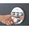 [29138000] Triple Function Thermostatic Valve Trim - GROHE StarLight Chrome