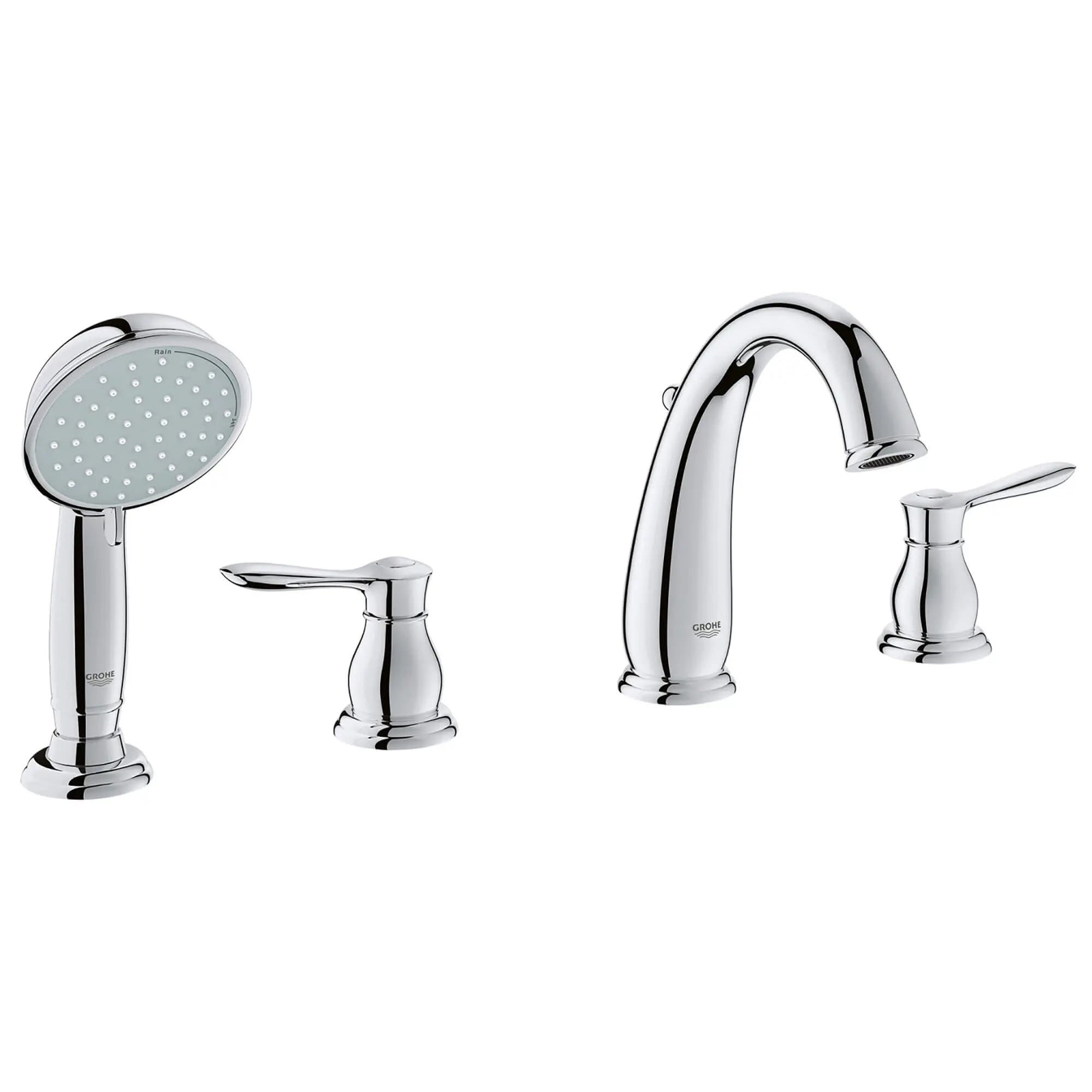 Parkfield Robinet de bain avec douchette // CHROME STARLIGHT GROHE // 13721_25153001-Parkfield-Roman_Bathtub_Faucet_with_Handshower_0_CDNwebp.webp