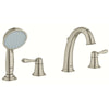 [25162EN0] 4-Hole 2-Handle Deck Mount Roman Tub Faucet with 2.0 GPM Hand Shower - GROHE StarLight Chrome