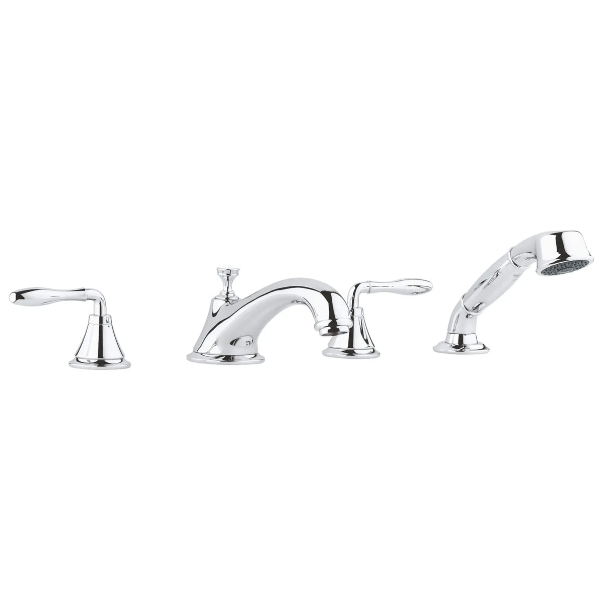Seabury Robinet de bain avec douchette // CHROME STARLIGHT GROHE // 13757_25502001-seabury-four-hole-roman-bathtub-faucet-with-handshower-starlight-chrome-3_0_CDNwebp.webp