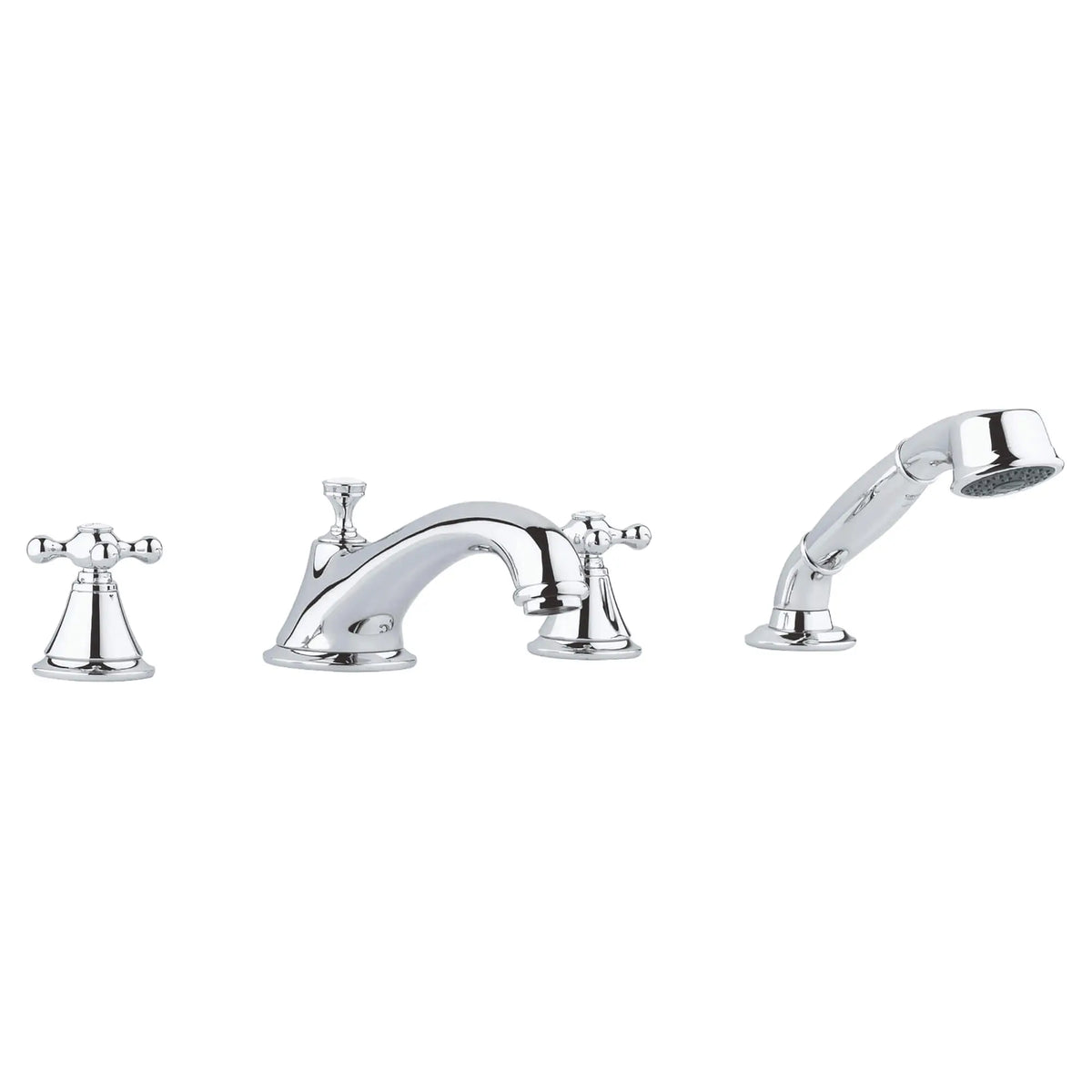 Seabury Robinet de bain avec douchette // CHROME STARLIGHT GROHE // 13759_25502001-seabury-four-hole-roman-bathtub-faucet-with-handshower-starlight-chrome_0_CDNwebp.webp