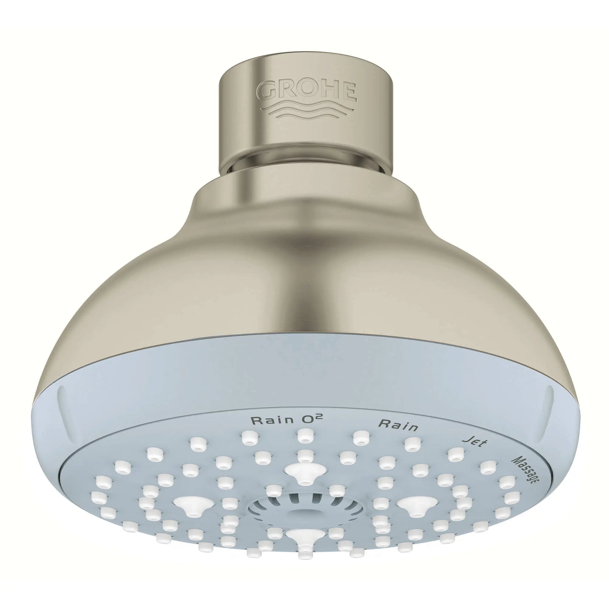 Pomme de douche à 4 modes de pulvérisation // BRUSHED NICKEL INFINITYFINISH // 13811_26044en0-tempesta-100-shower-head-4-sprays-brushed-nickel-infinityfinish_0_CDNwebp.webp