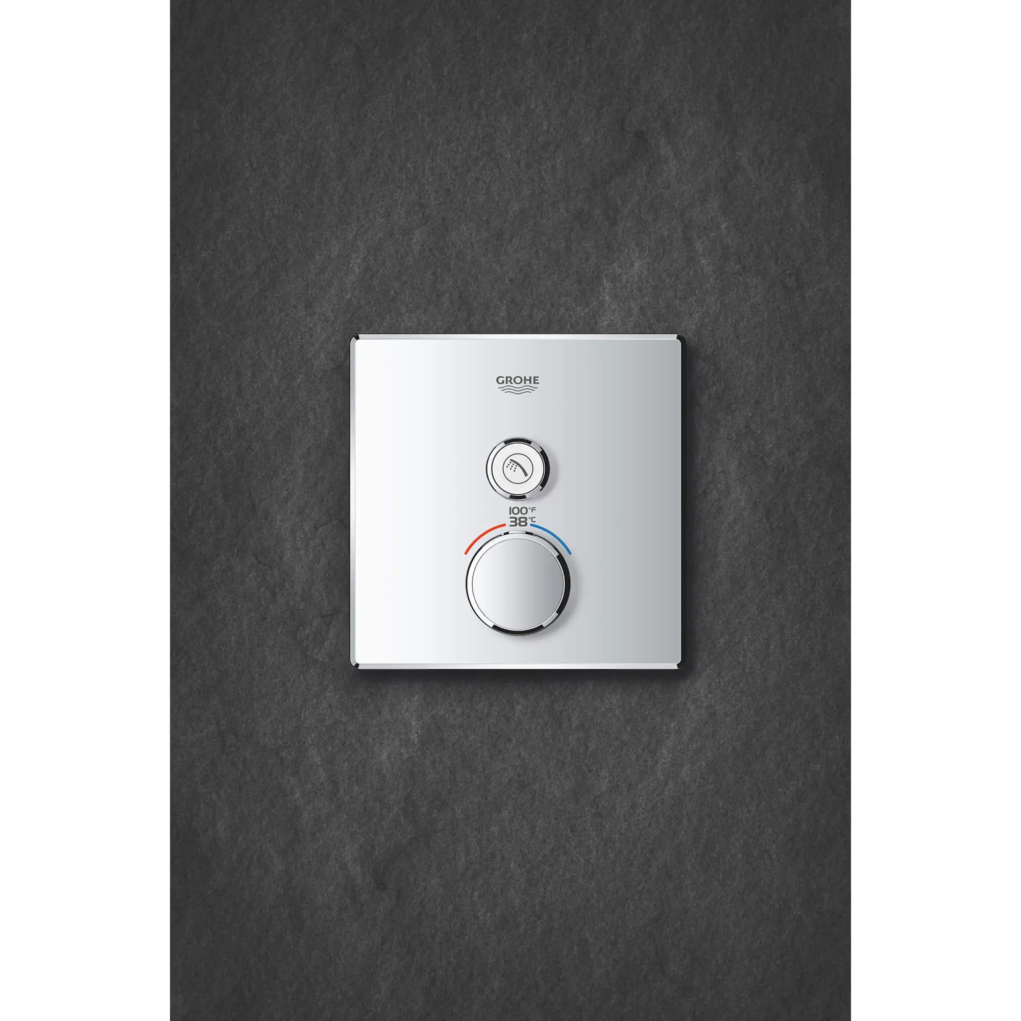 GrohTherm SmartControl Garniture de valve thermostatique à fonction double // GRAPHITE DUR // 1382_29140000-single-function-thermostatic-trim-with-control-module-enviro-1_0_CDNwebp_a26a41a5-c633-490e-b6f7-b774aa96f8c3.webp