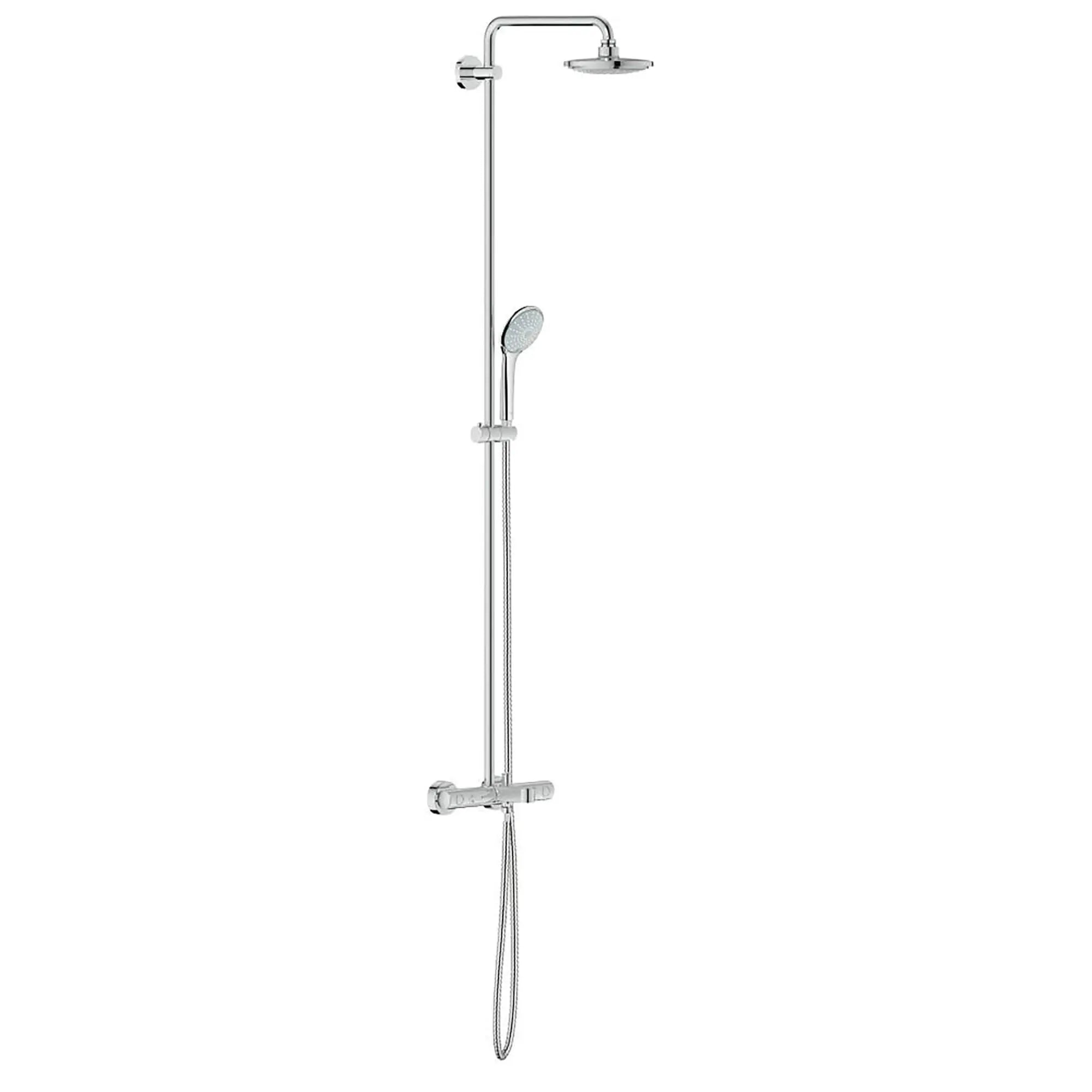 Système de douche avec thermostat de baignoire pour installation murale // CHROME STARLIGHT GROHE // 13871_26177000-Euphoria_System_180-Shower_System_with_Bath_Thermostat_for_Wall_Mount_0_CDNwebp.webp