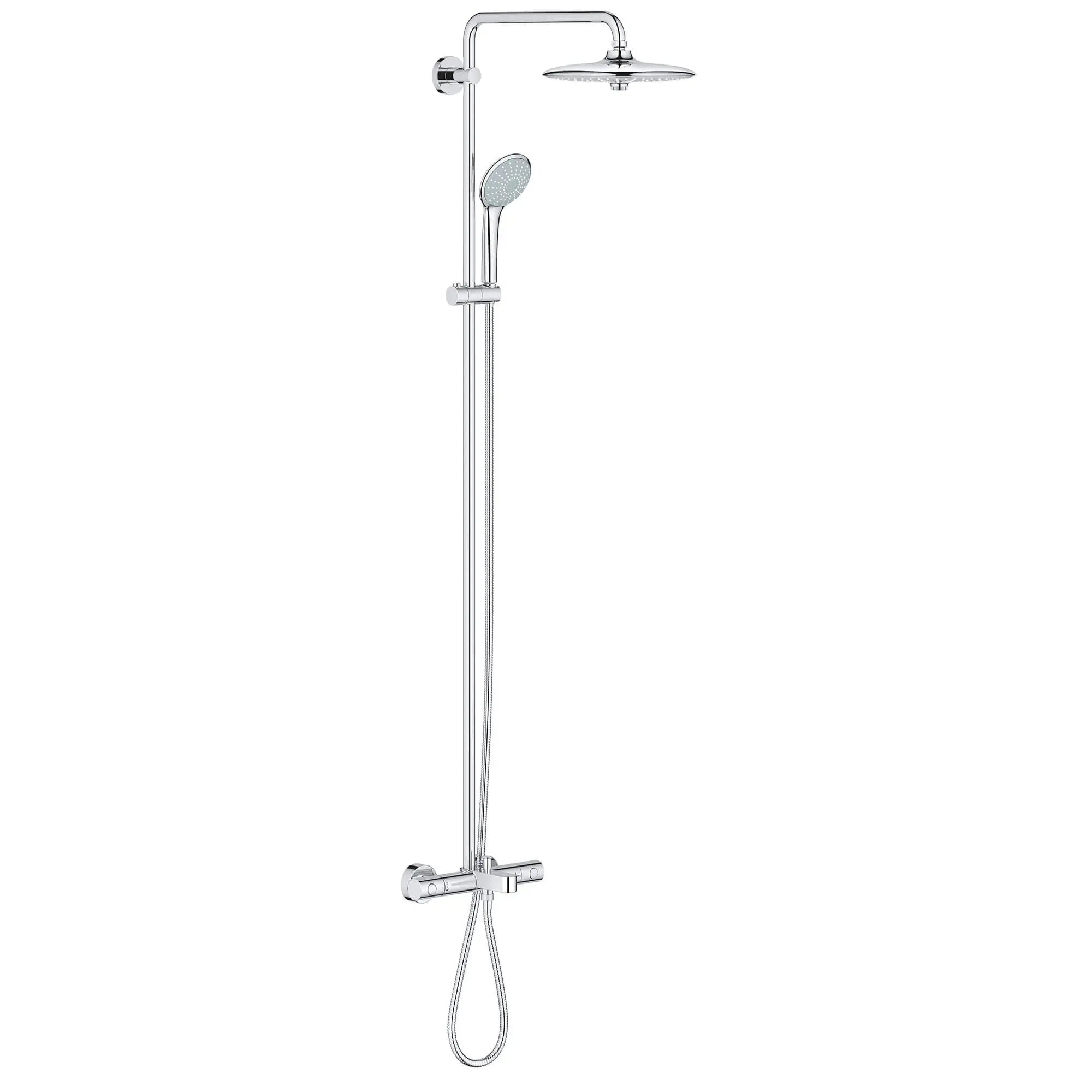 Euphoria Système de douche thermostatique pour baignoire/douche // CHROME STARLIGHT GROHE // 13872_26177001-euphoria-system-260-shower-system-with-bath-thermostat-for-wall-mount-starlight-chrome_0_CDNwebp.webp