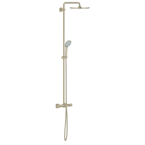 Euphoria Système de douche thermostatique pour baignoire/douche - Nickel brossé InfinityFinish