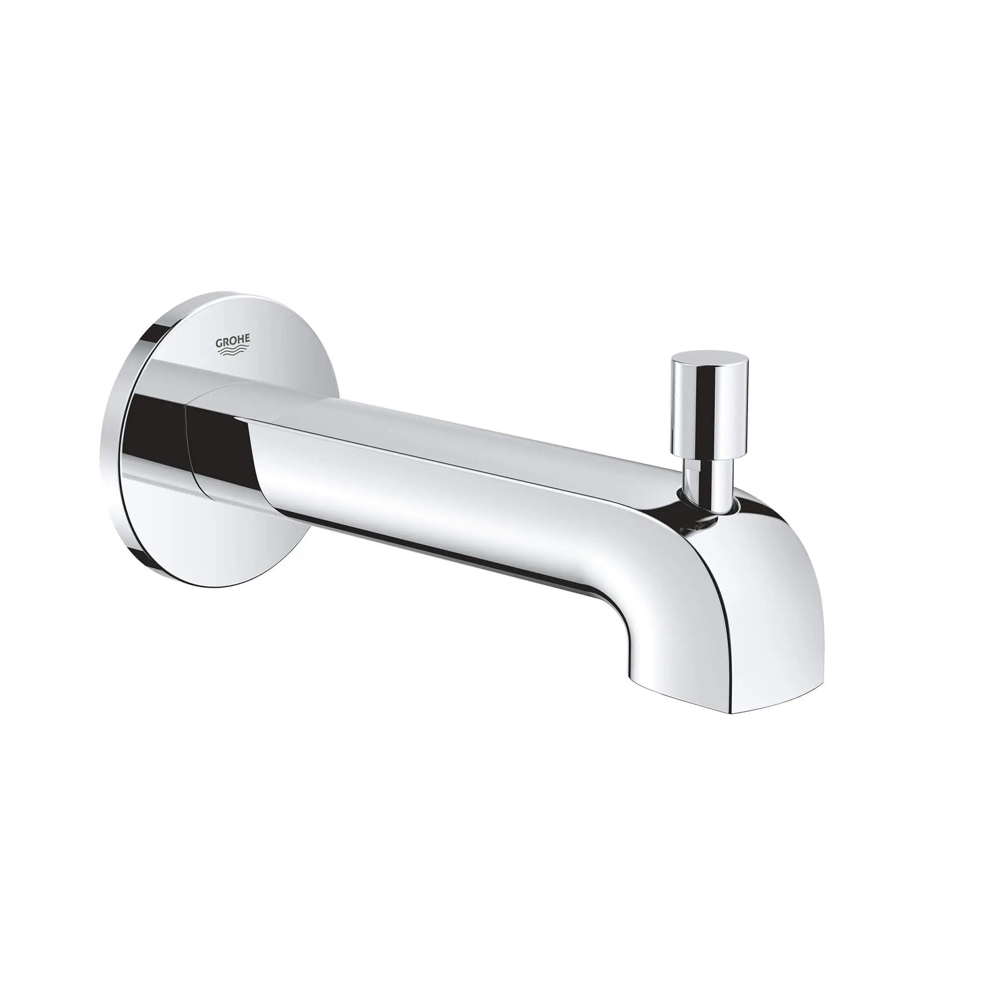 Bec de baignoie avec inverseur // CHROME STARLIGHT GROHE // 14013_26637000-defined-diverter-tub-spout-starlight-chrome_0_CDNwebp.webp