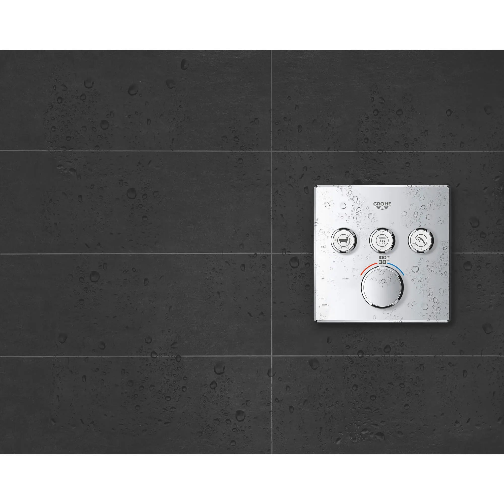 GrohTherm SmartControl Garniture de valve thermostatique à fonction triple // CHROME STARLIGHT GROHE // 1409_29142000-triple-function-thermostatic-trim-with-control-module-enviro-23_0_CDNwebp.webp