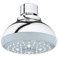 [27606000] 100 Shower Head, 4" - 4 Sprays, 2.5 gpm - GROHE StarLight Chrome