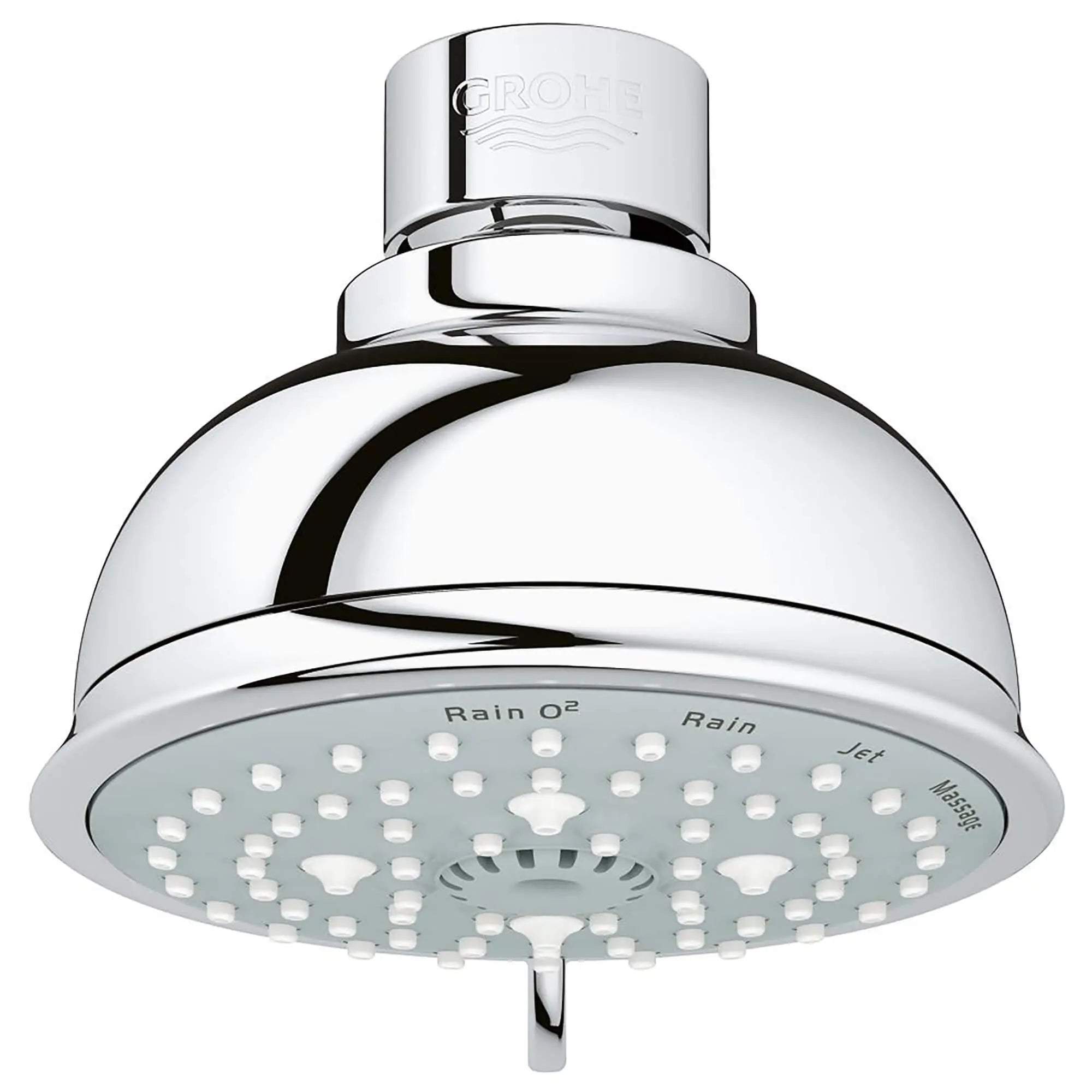 Pomme de douche à 4 modes de pulvérisation // CHROME STARLIGHT GROHE // 14254_27610000-Tempesta_Rustic_100-Shower_Head_4_Sprays_0_CDNwebp.webp
