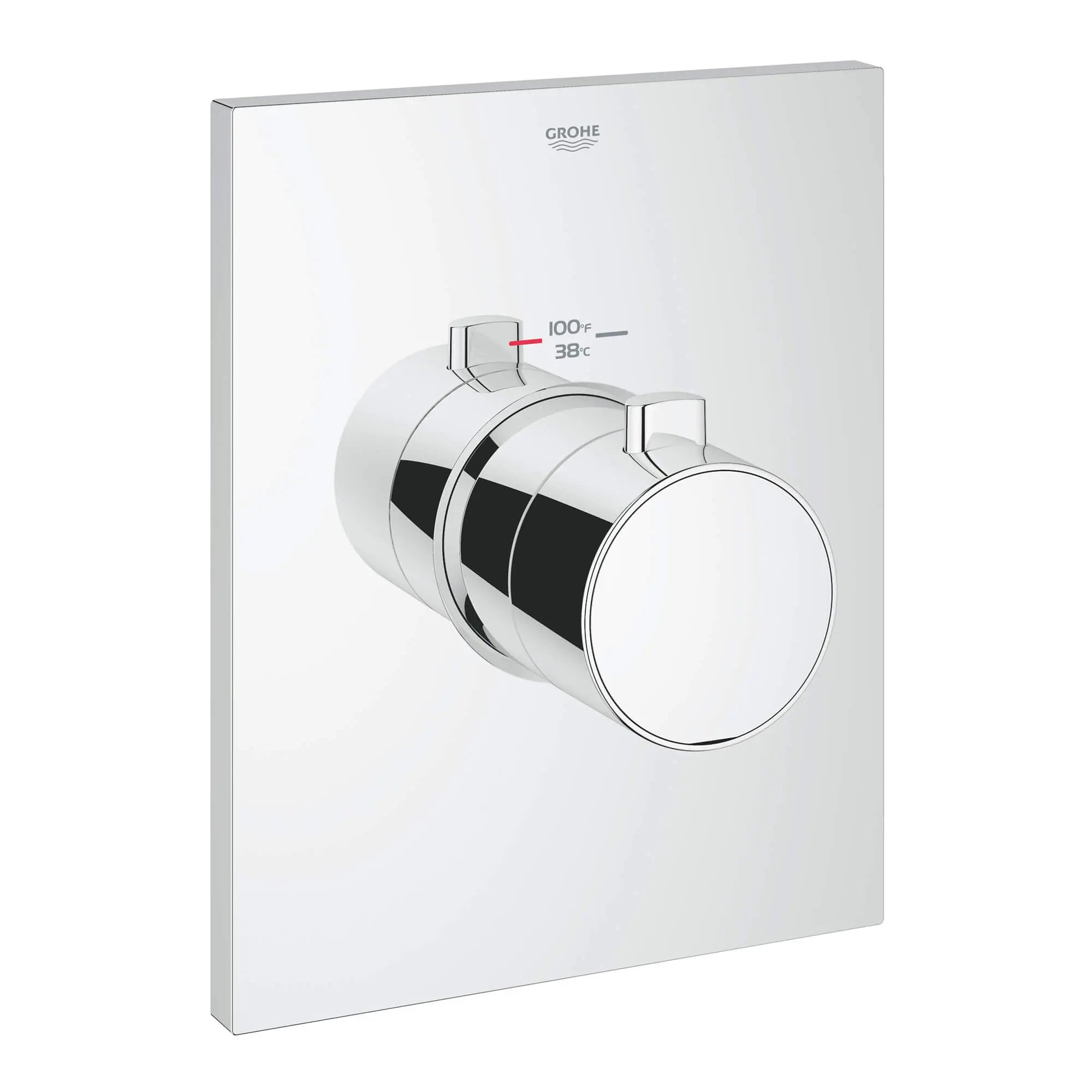 GrohFlex GroTherm F Garniture de valve thermostatique pour douche personnalisée avec module de contrôle // CHROME STARLIGHT GROHE // 14259_27620000-grohtherm-f-thermostatic-trim-with-temperature-control-module-starlight-chrome_0_CDNwebp.webp