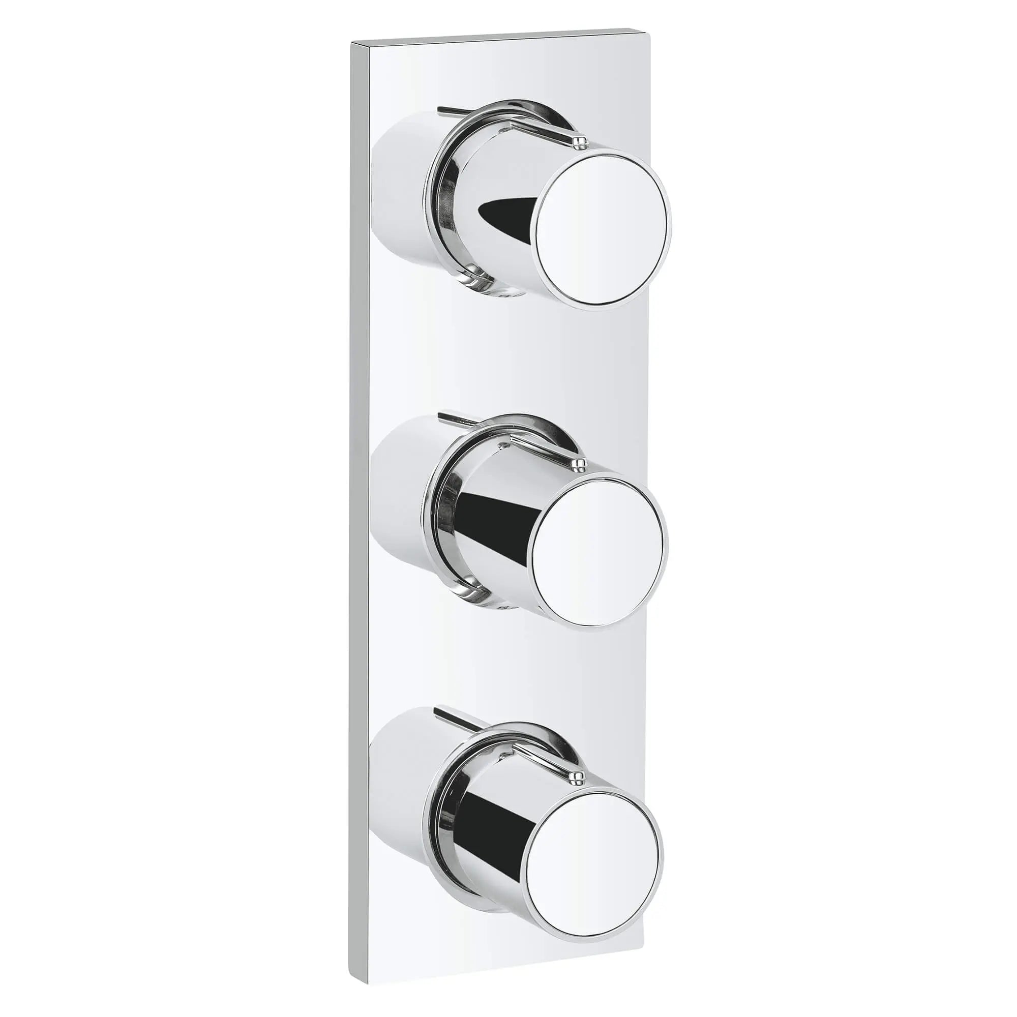 GrohTherm F Garniture de soupape de commande de débit triple // CHROME STARLIGHT GROHE // 14261_27625000-grohtherm-f-triple-volume-control-trim-starlight-chrome_0_CDNwebp.webp