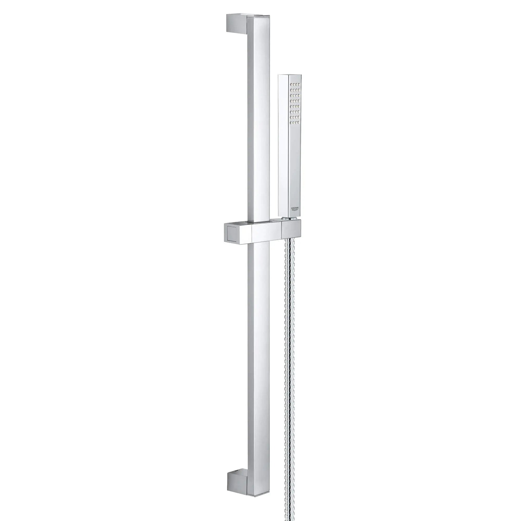 Ensemble de barre coulissante de 24 po - 1 jet, 9,5 L/min (2,5 gpm) // CHROME STARLIGHT GROHE // 14340_27891000-euphoria-cube_-stick-shower-set-starlight-chrome_0_CDNwebp.webp