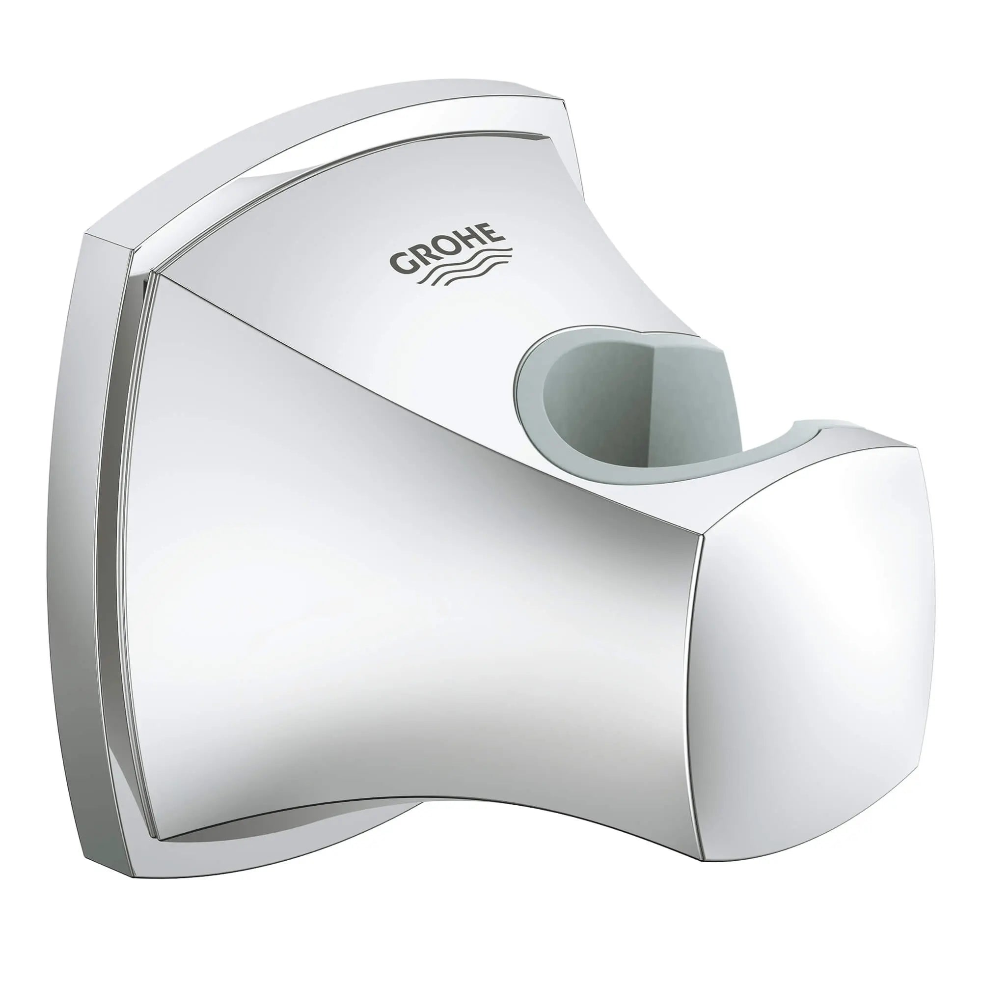 Porte-douchette mural // CHROME STARLIGHT GROHE // 14345_27969000-grandera-wall-hand-shower-holder-starlight-chrome_0_CDNwebp.webp