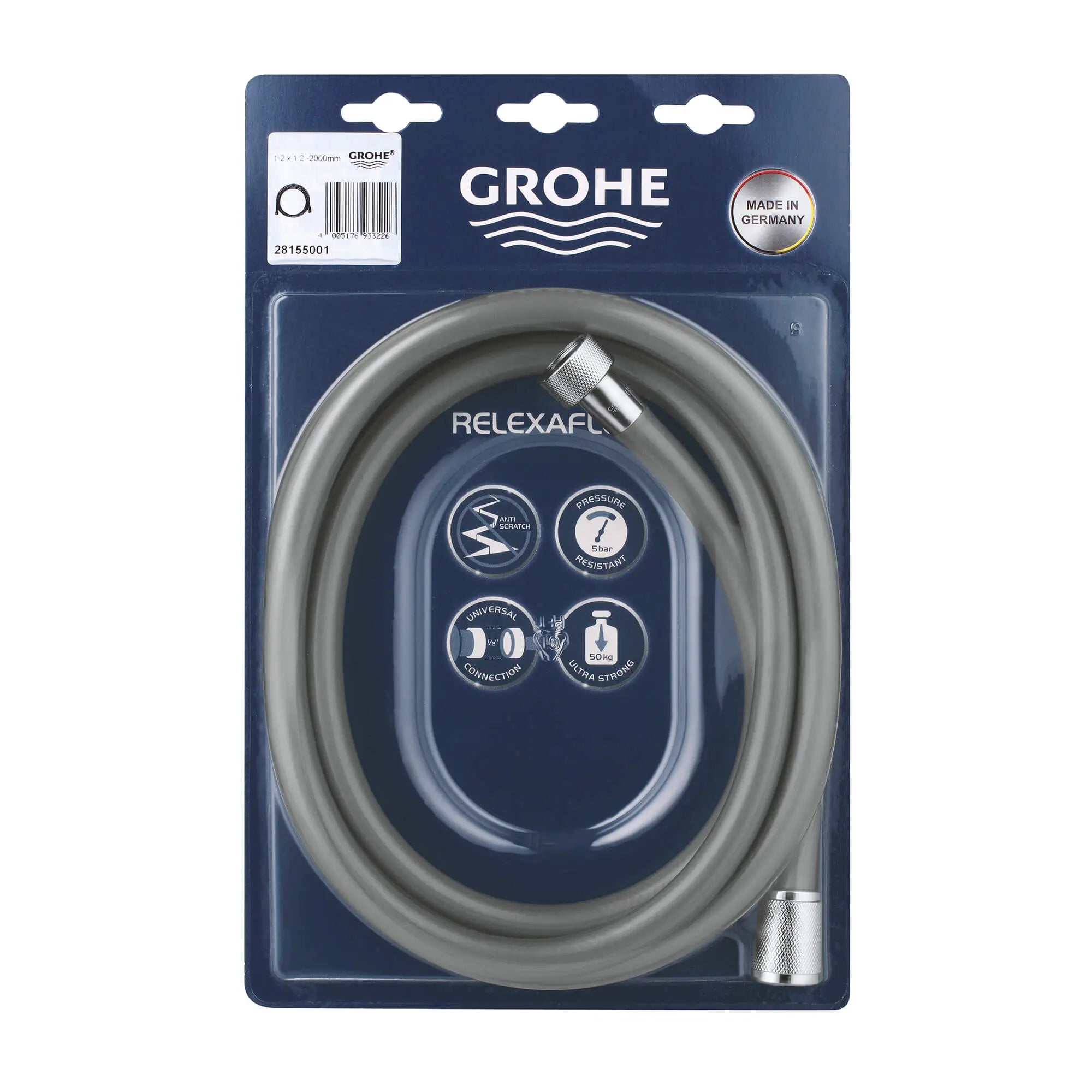 RelexaFlex Boyau de douche en plastique // CHROME STARLIGHT GROHE // 14402_28155001-relexaflex-79-inch-hose-starlight-chrome_0_CDNwebp.webp