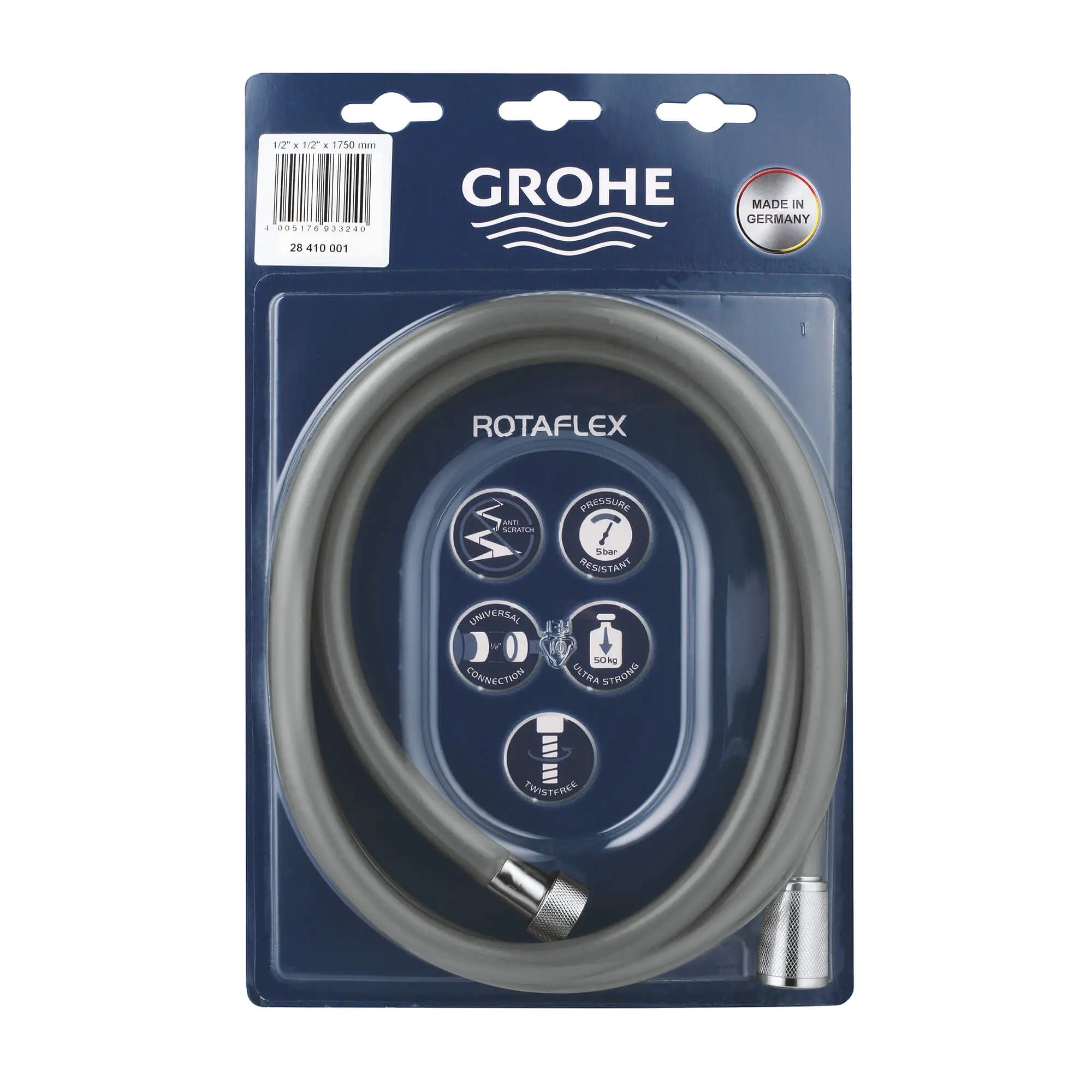 RotaFlex Boyau de douche en plastique // CHROME STARLIGHT GROHE // 14494_28410001-rotaflex-shower-hose-twistfree-1750-starlight-chrome_0_CDNwebp.webp