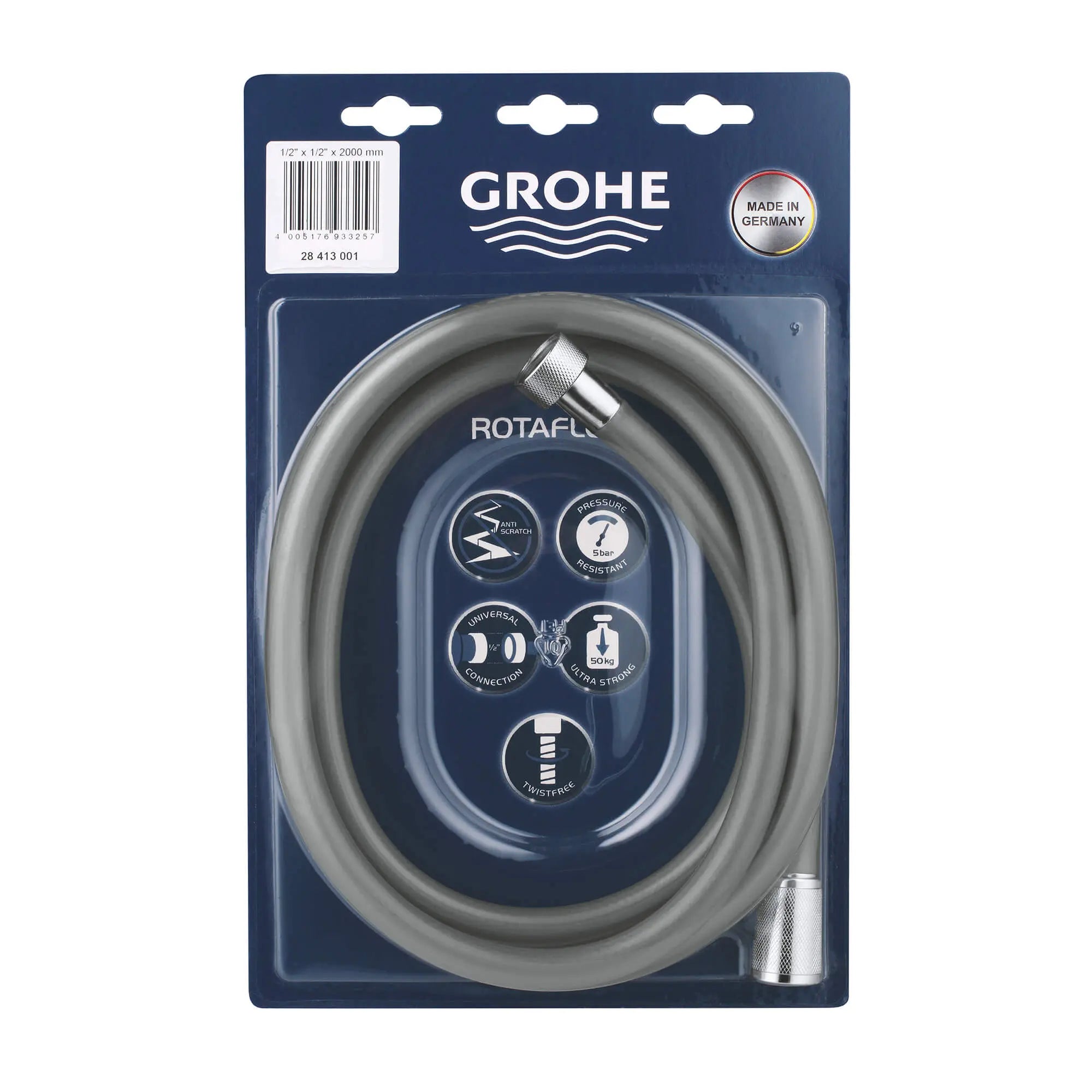 RotaFlex Boyau de douche en plastique // CHROME STARLIGHT GROHE // 14498_28413001-rotaflex-shower-hose-twistfree-2000-starlight-chrome_0_CDNwebp.webp