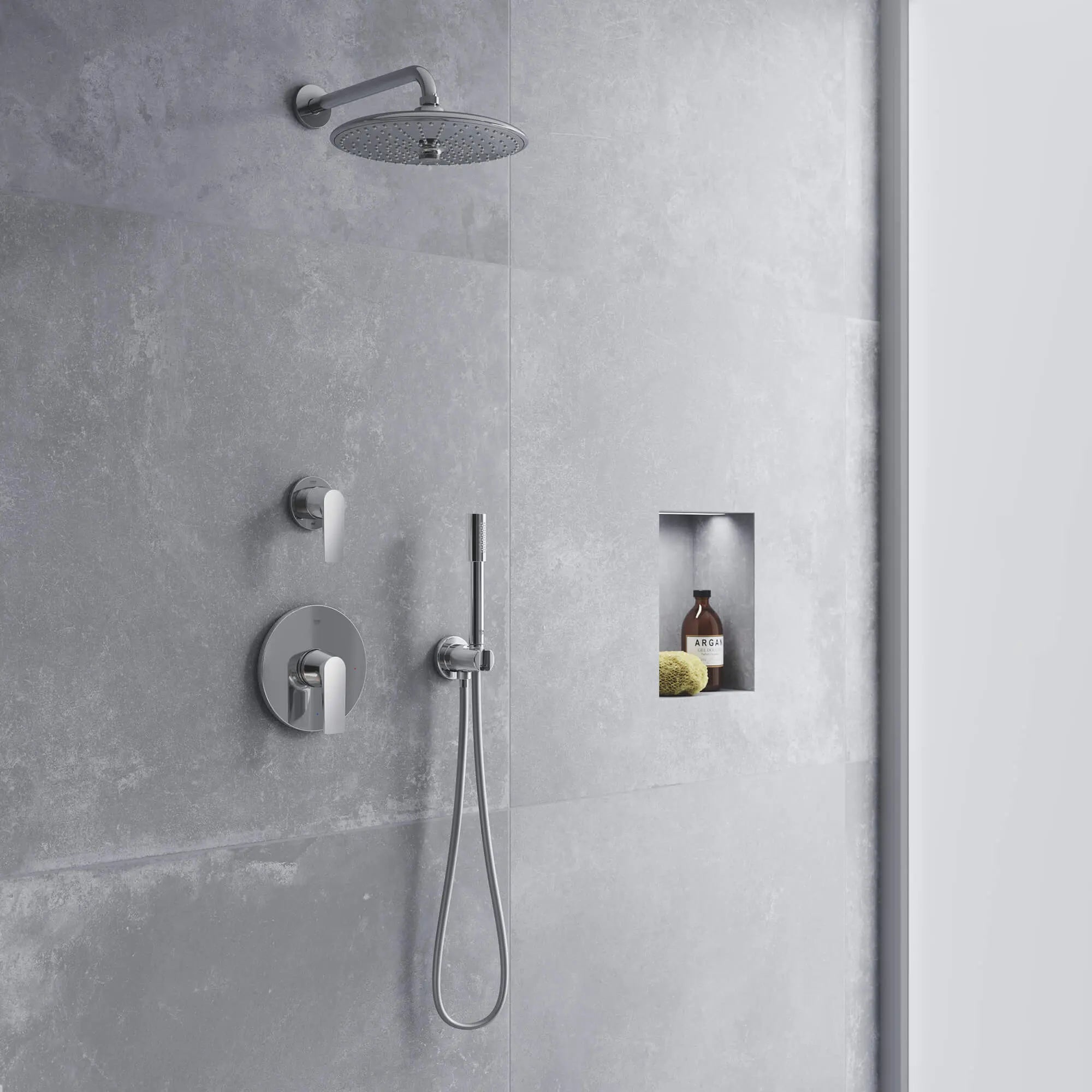 Garniture pour robinet à pression équilibrée // CHROME STARLIGHT GROHE // 1453_29298000-pressure-balance-valve-trim-enviro-1_0_CDNwebp.webp