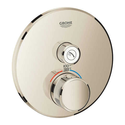 GrohTherm SmartControl - Garniture de valve thermostatique à fonction simple - Nickel poli  InfinityFinish