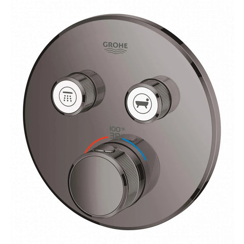 GrohTherm SmartControl Garniture de valve thermostatique à fonction double - Graphite dur