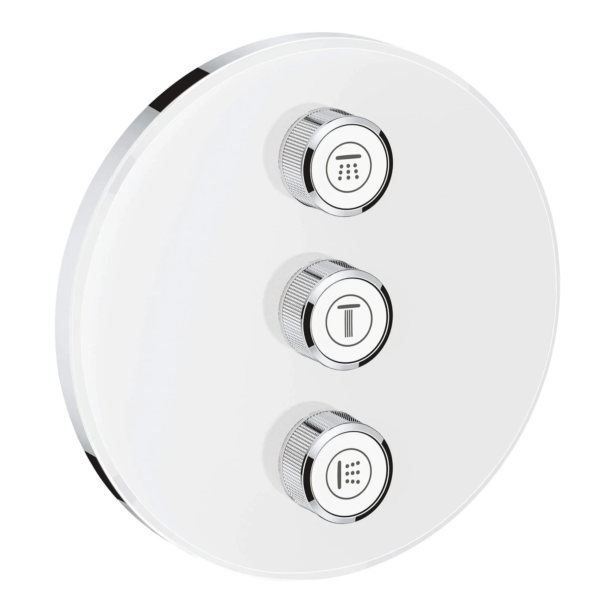 GrohTherm SmartControl Garniture de soupape de commande de débit triple // BLANC LUNAIRE // 14760_29152ls0-grohtherm-smartcontrol-triple-volume-control-trim-moon-white_0_CDNwebp.webp