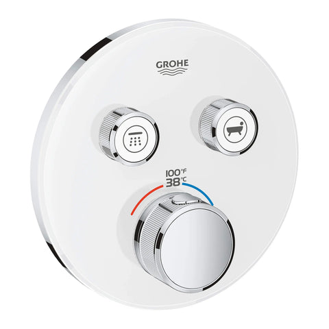 GrohTherm SmartControl Garniture de valve thermostatique à fonction double - Blanc lunaire