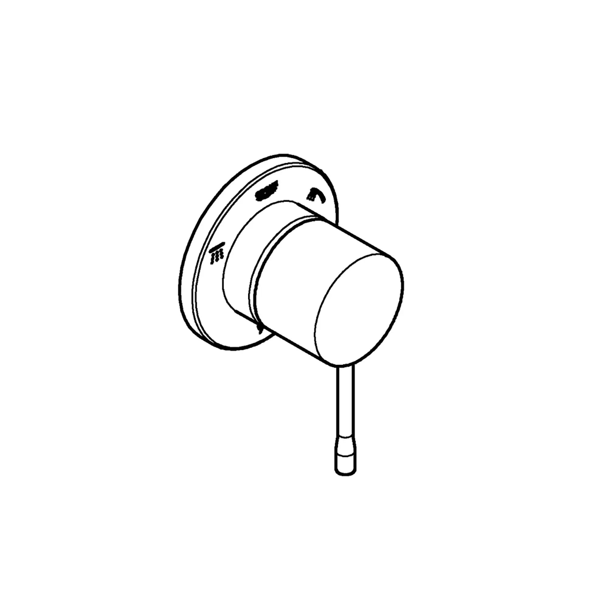 Essence Garniture d’inverseur à trois voies (pomme de douche / douchette / bec de bain) // GRAPHITE DUR // 14771_29203A01-Essence-3-Way_Diverter_0_CDNwebp.webp