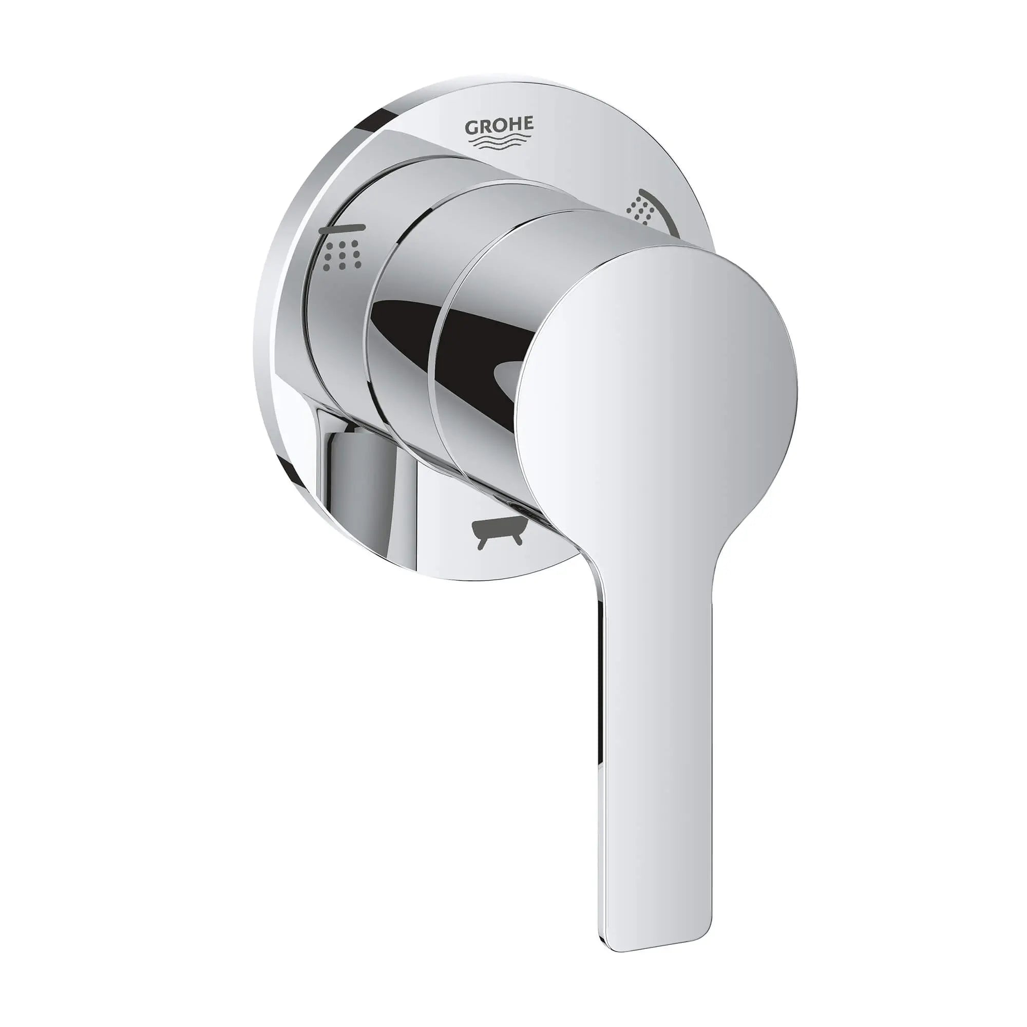 Garniture pour inverseur à 3 voies // CHROME STARLIGHT GROHE // 14781_29215001-lineare-3-way-diverter-starlight-chrome_0_CDNwebp.webp
