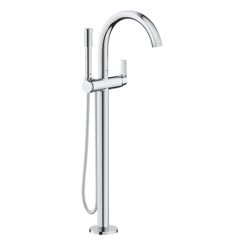 Robinet de baignoire autoportante à poignée simple avec douchette 6.6 L/min (1,75gpm) - Chrome StarLight GROHE
